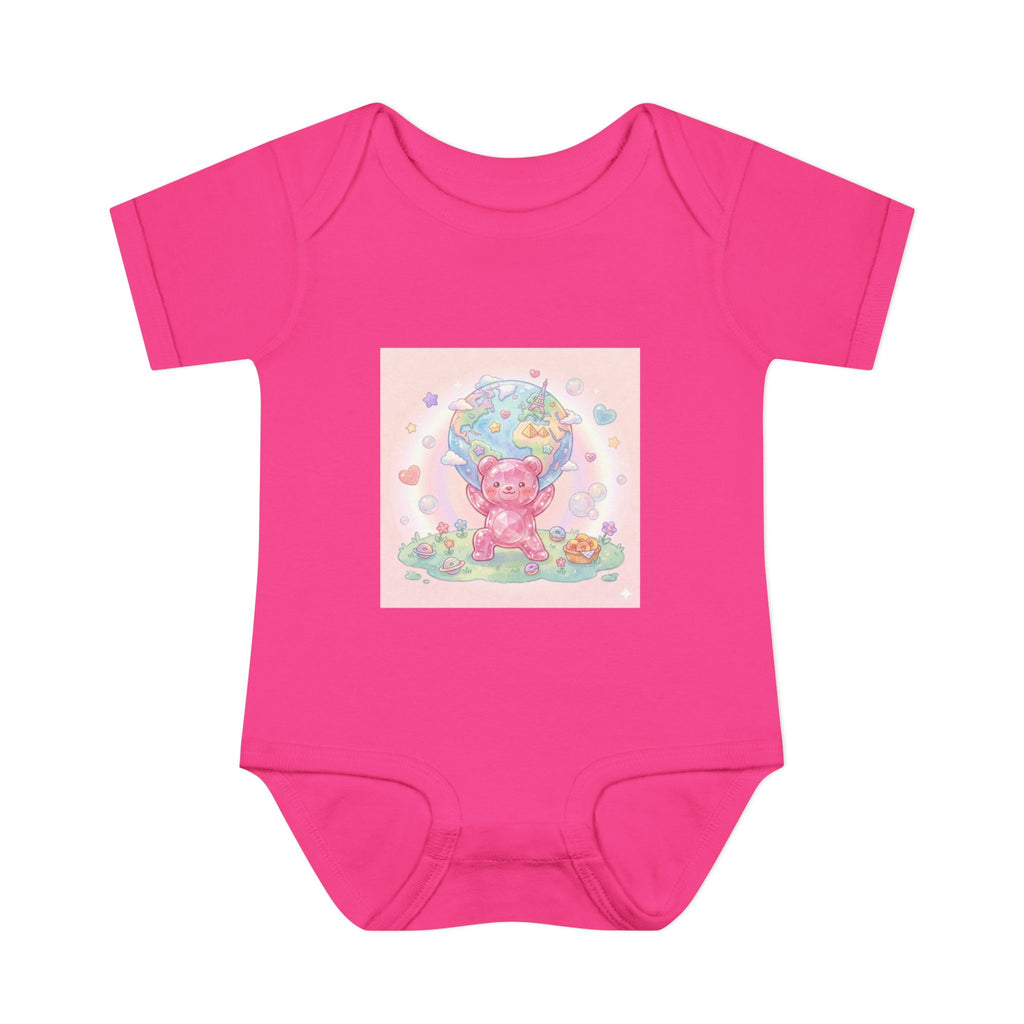Infant Bodysuit — World Atlas Gummy bear Design