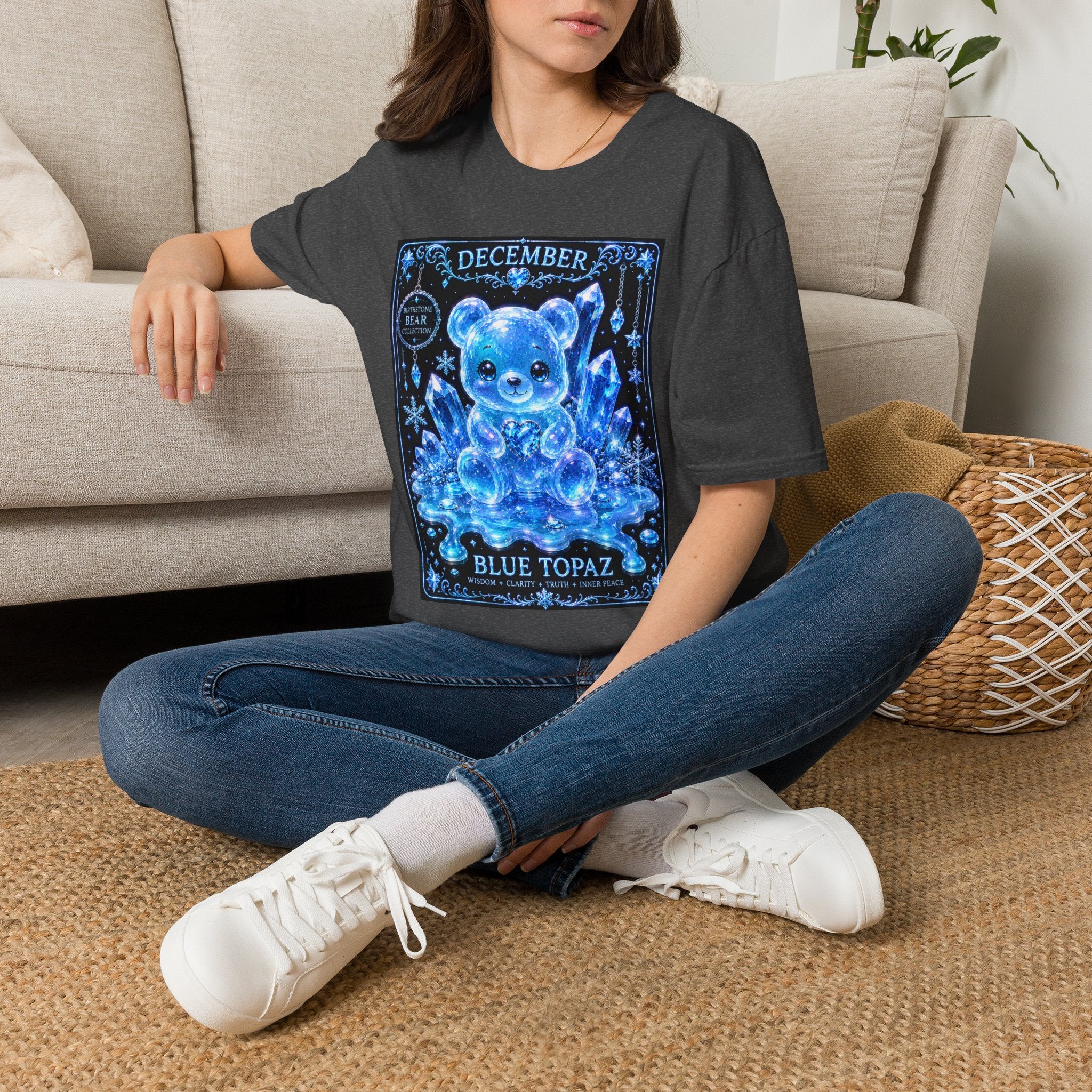 December, Blue Topaz Birthstone Oozy Bear Special Addition- Graphic Shirt