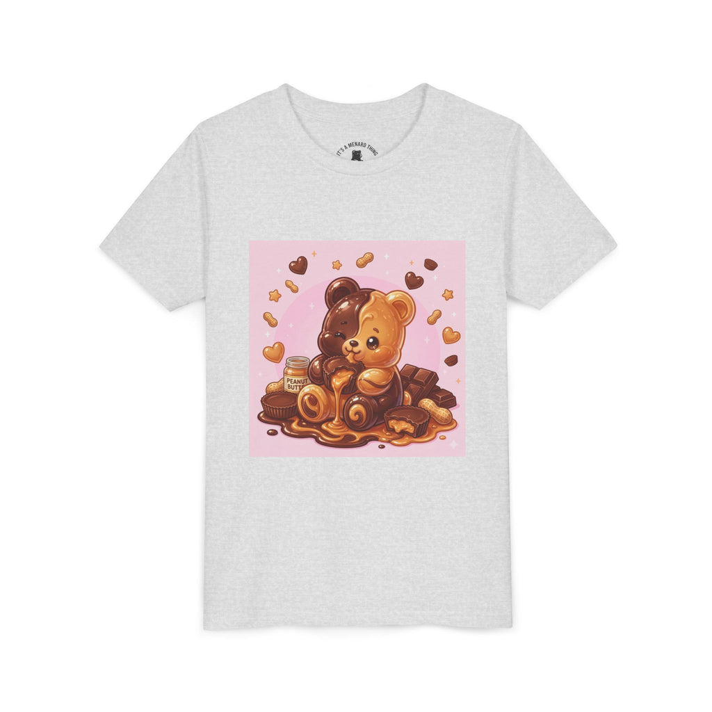Kids Chocolate & Peanut Butter candy Gooey Gummy Youth Short Sleeve Shirt
