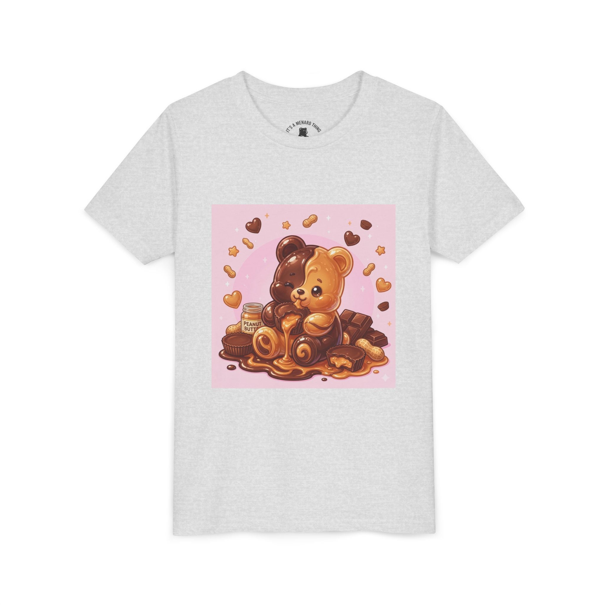 Kids Chocolate & Peanut Butter candy Gooey Gummy Youth Short Sleeve Shirt