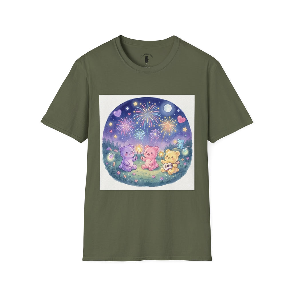 Firework wonder, Gooey Gummy bear Friends- Kawaii Graphic T-Shirt