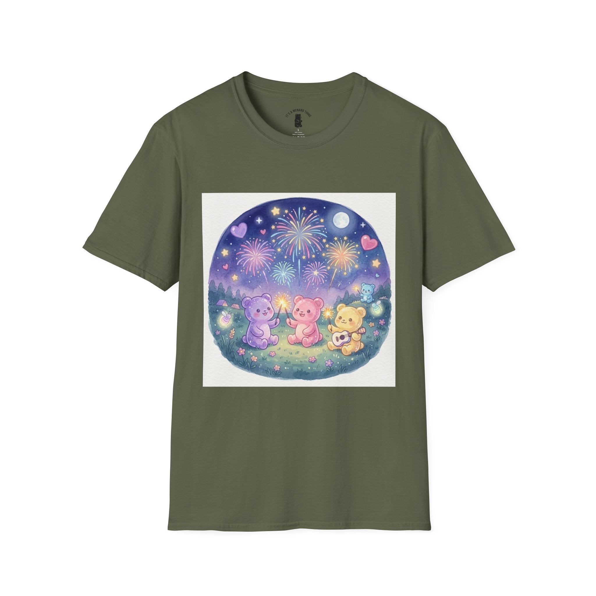 Firework wonder, Gooey Gummy bear Friends- Kawaii Graphic T-Shirt