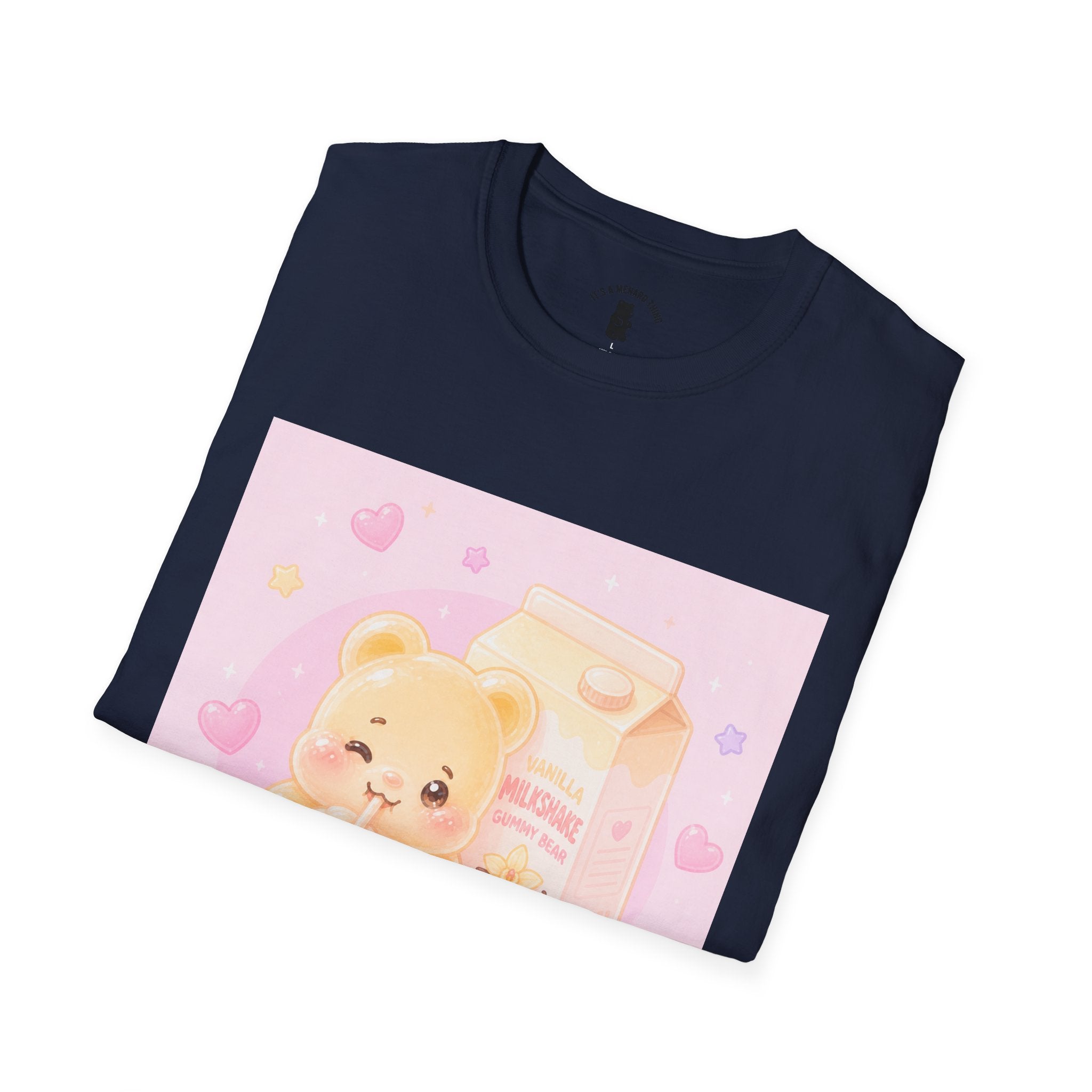 Vanilla Milkshake Gooey Gummy Cartoon T-Shirt — Pastel Aesthetic Tee