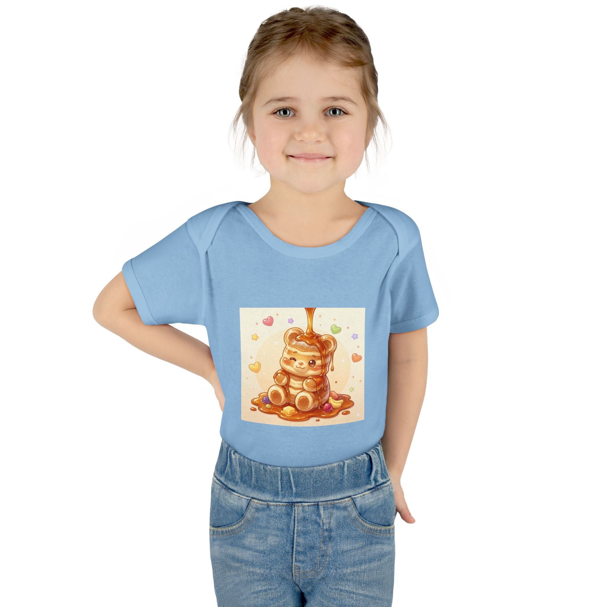Fluffy Gooey Pancake Gummy Bear Baby Bodysuit — Cute Gummy bear Infant Onesie