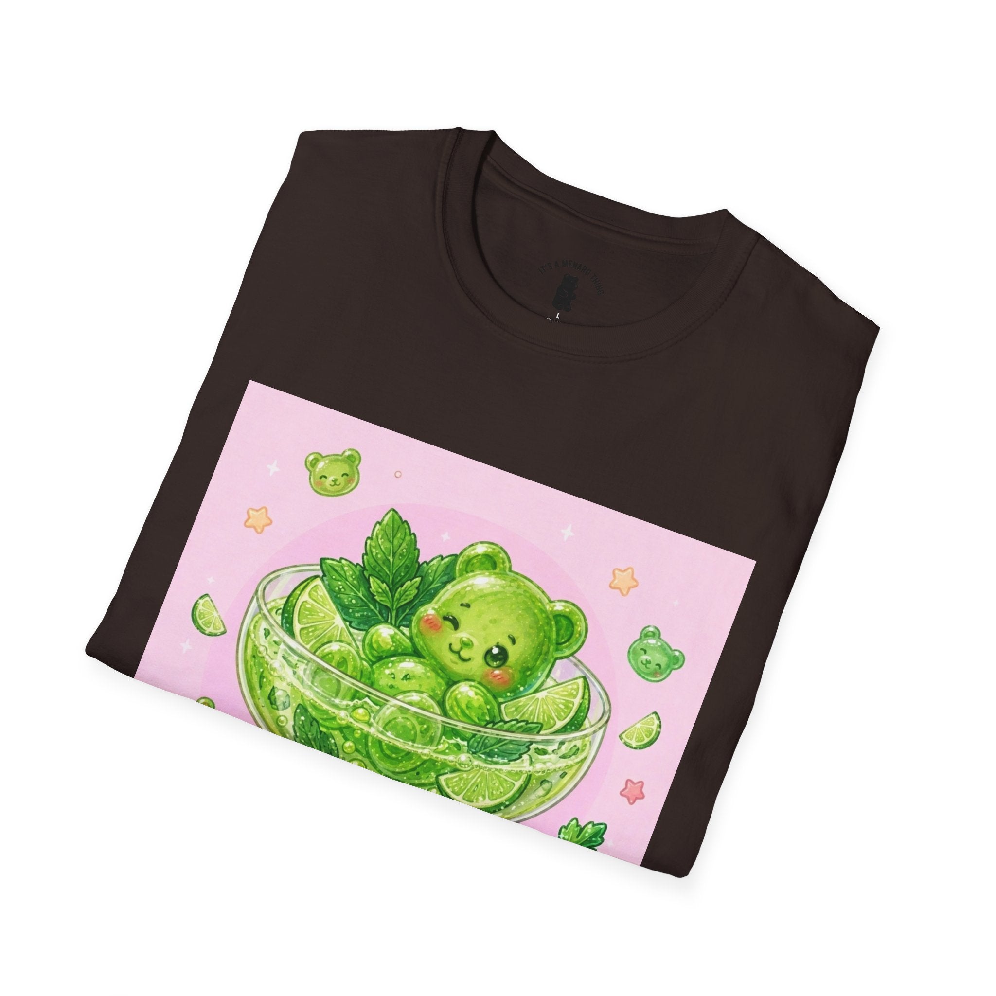 Lime Green Smooth Margaritta Boozy Gooey Gummy Bear- Kawaii Graphic T-Shirt