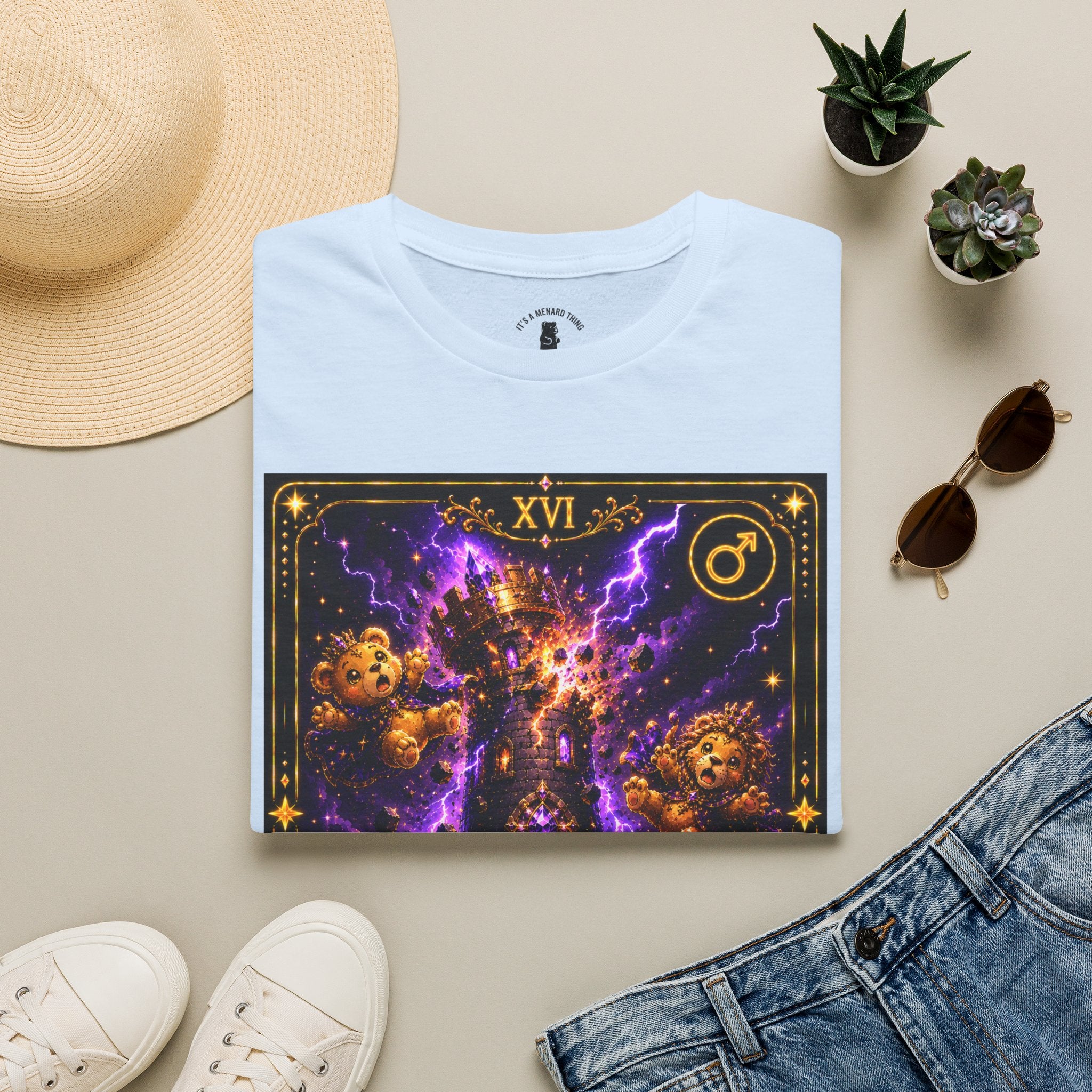 The Tower Tarot Card Oozy Bear Friends Special Addition- Graphic Shirt