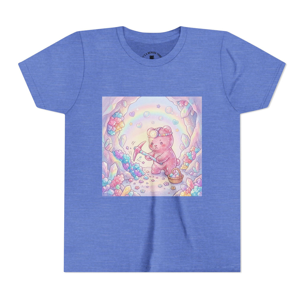 Digging for Crystal Candy Pink Gooey Gummy Bear Illustration