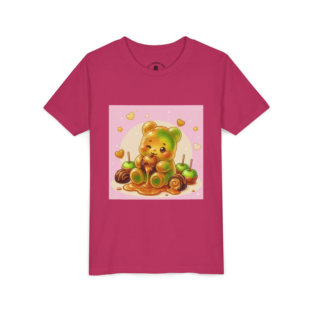 Caramel Apple Gooey Gummy Bear Graphic Kids T-Shirt