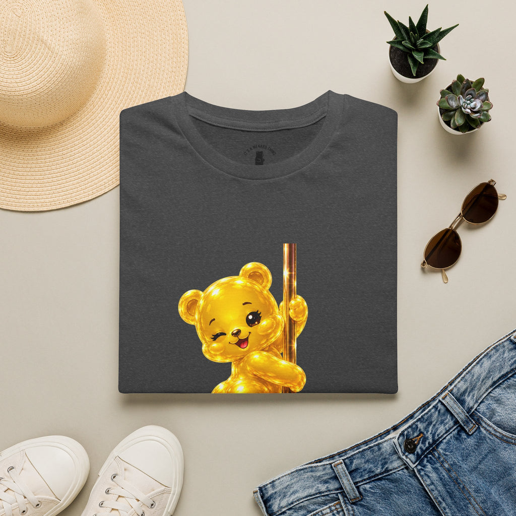 Gold Oozy Bear Gummy Thick Pole Dancer- Graphic Shirt (Adult Only!)