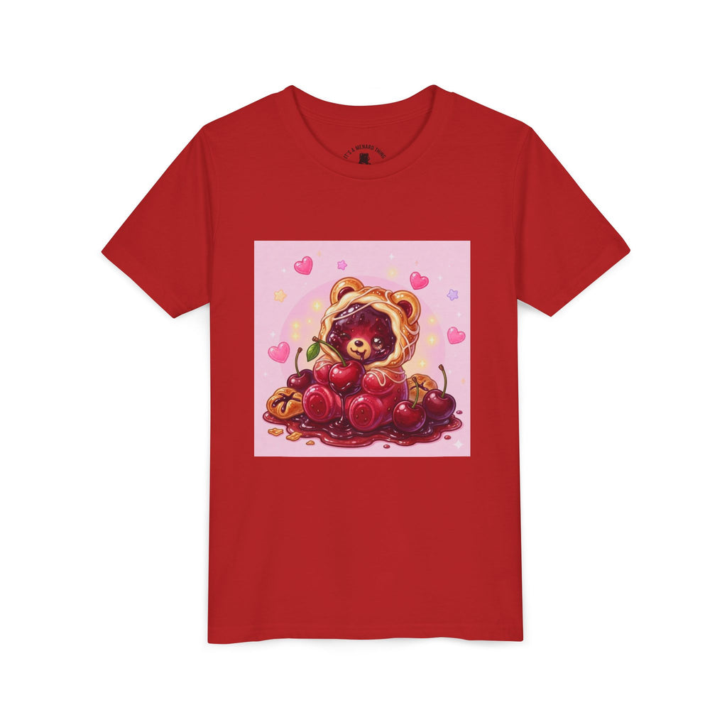 Cherry Danish Gooey Gummy Bear Graphic Youth T-Shirt