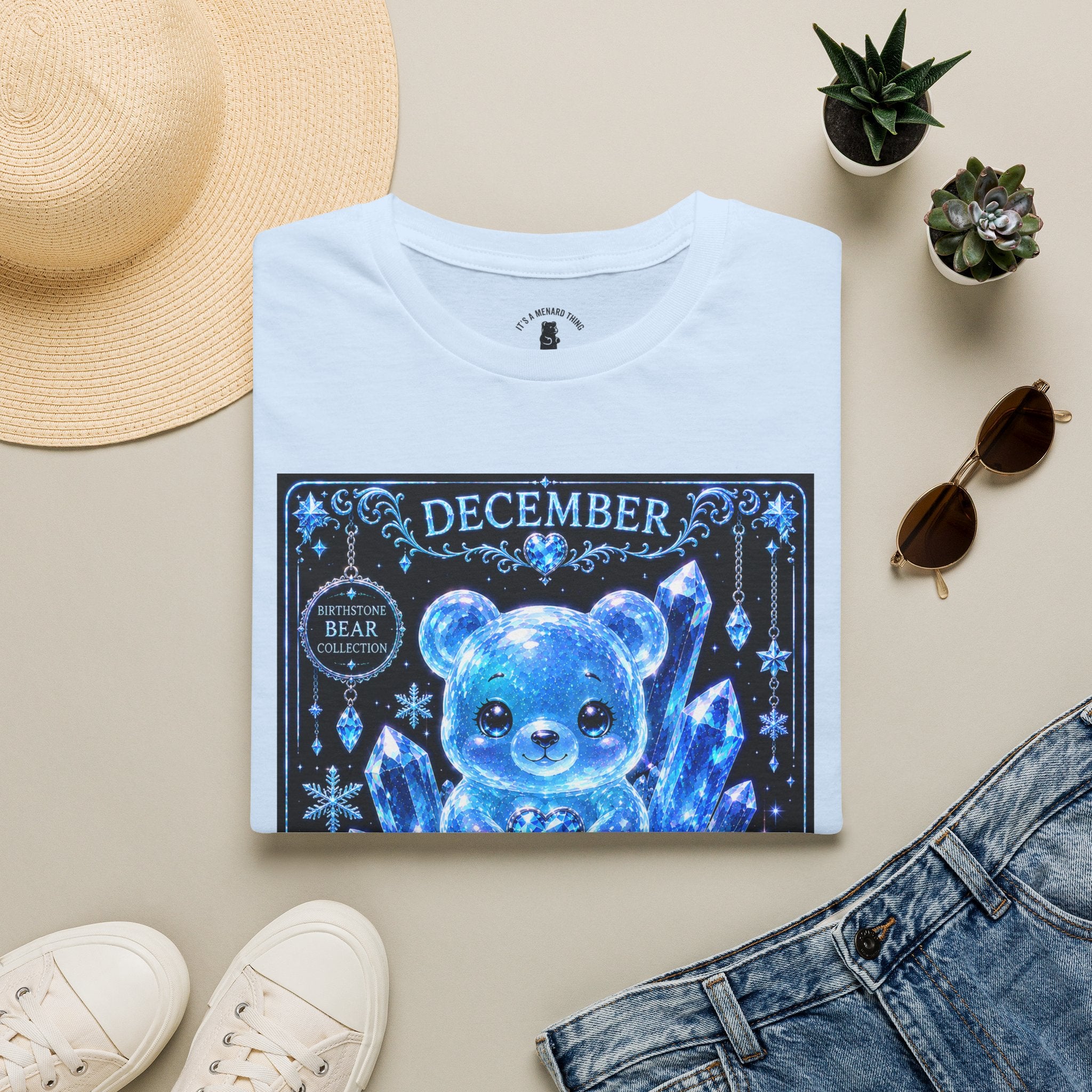 December, Blue Topaz Birthstone Oozy Bear Special Addition- Graphic Shirt