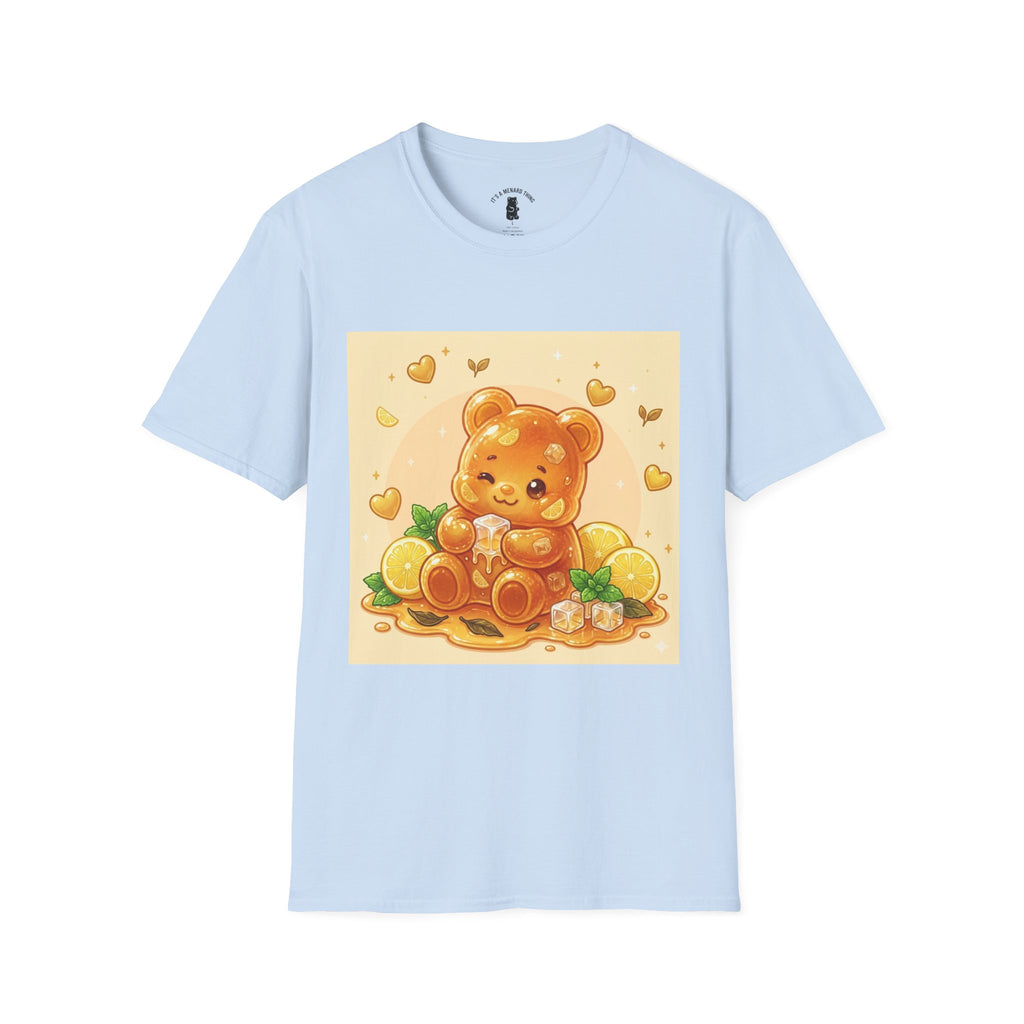 Honey Iced Tea on a Hot Day, Gooey Gummy Bear Tee — Cute Graphic T-Shirt