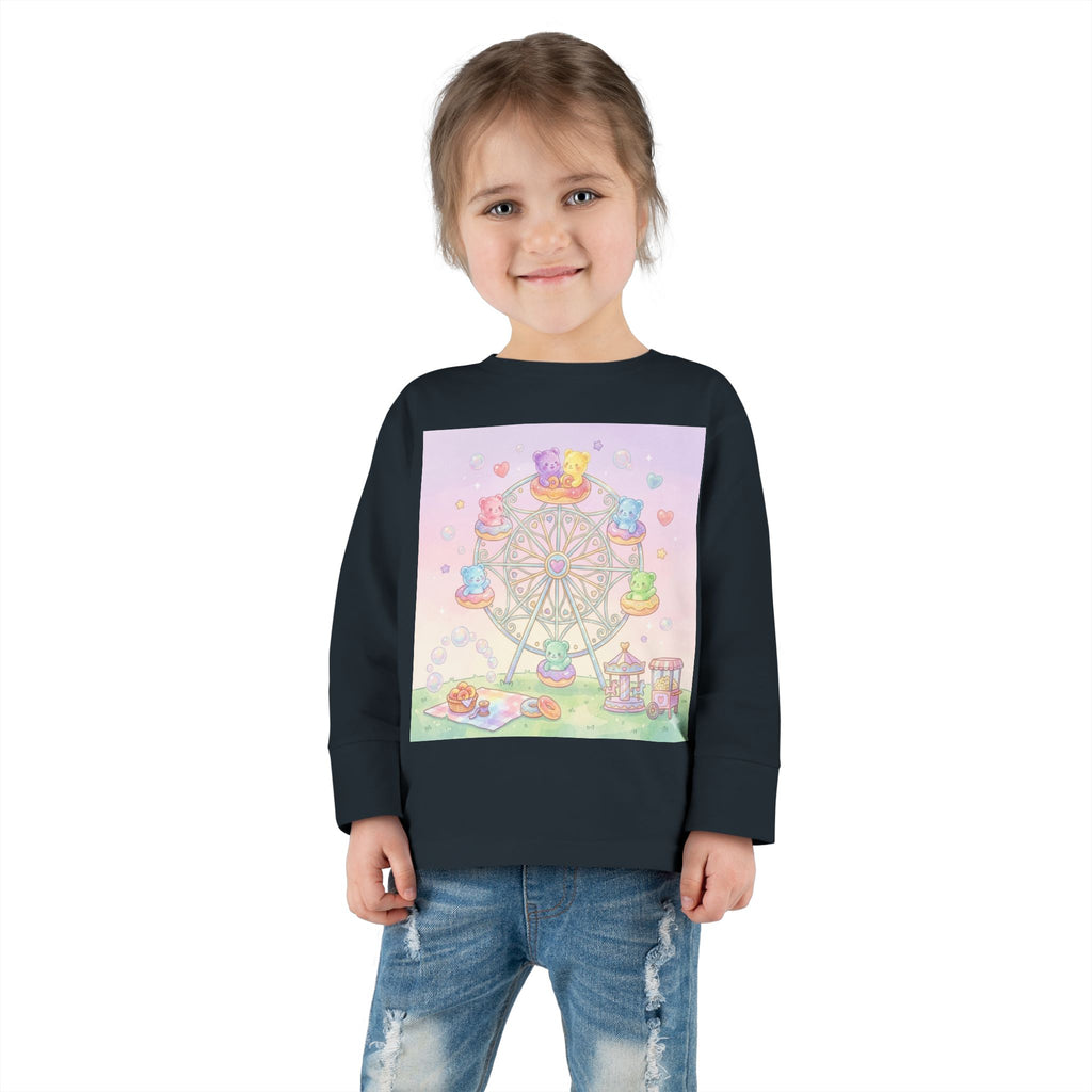 Pastel Carnival Ferris Wheel, Oozy Bear Gummy Friends- Graphic Long Sleeve Shirt