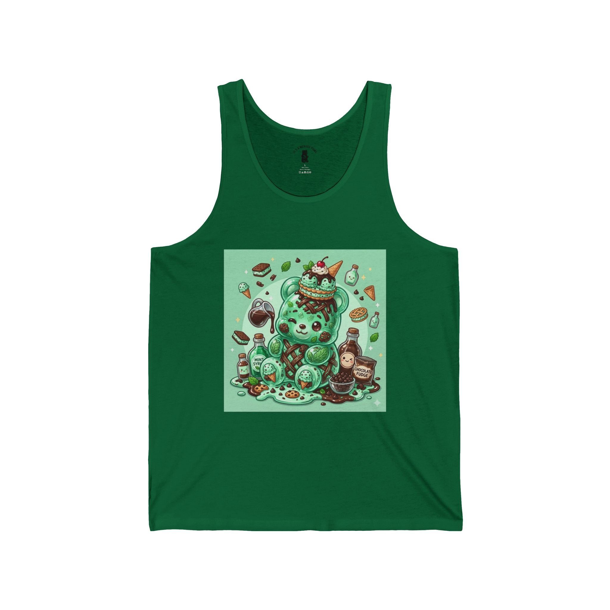 Special Mint Chip Ice Cream Delight, Gooey Gummy Bear — Kawaii Graphic Tank