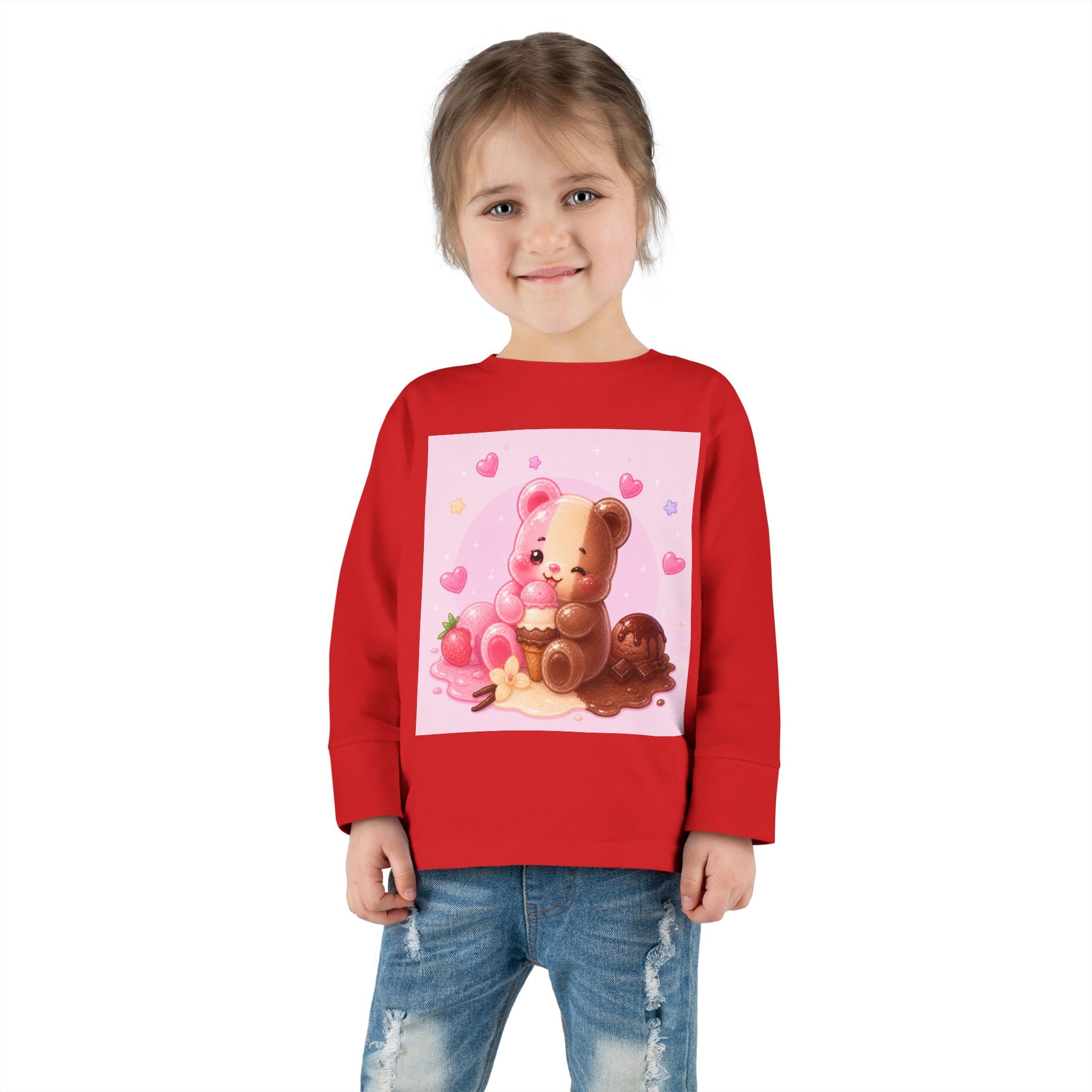 Neapolitan Ice Cream Special, Oozy Bear Gummy Friend- Kids Long Sleeve Shirt