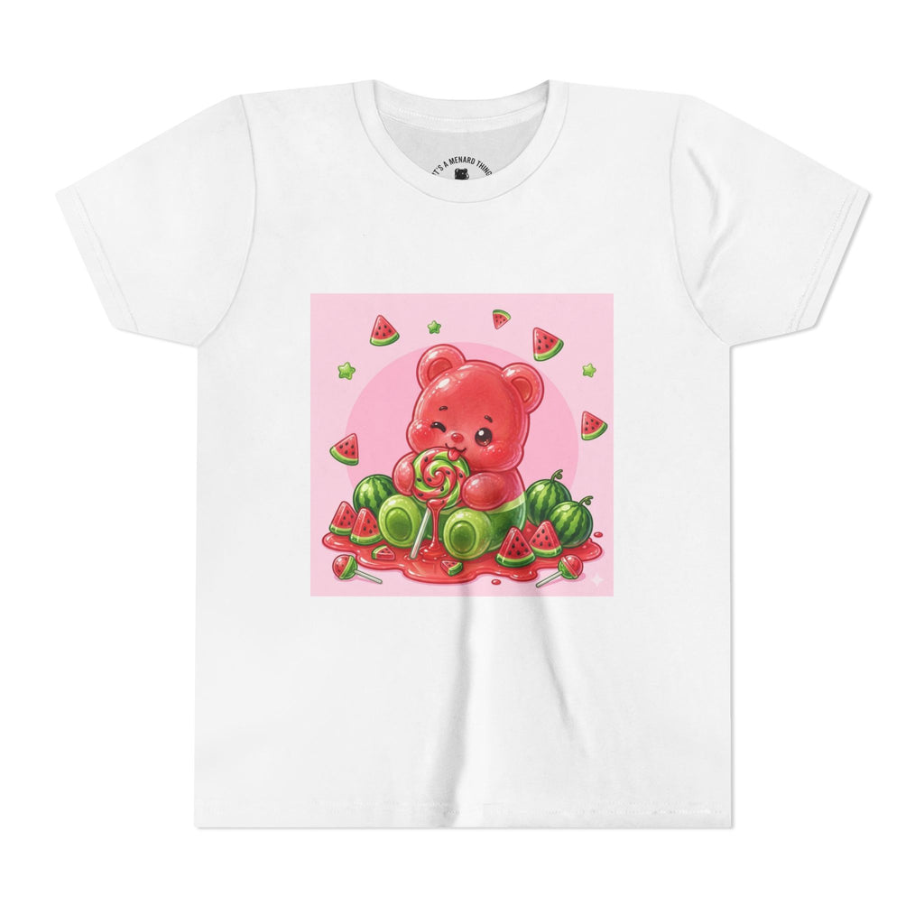 Watermelon Swirl Lollipop Gooey Gummy Bear- Youth Shirt