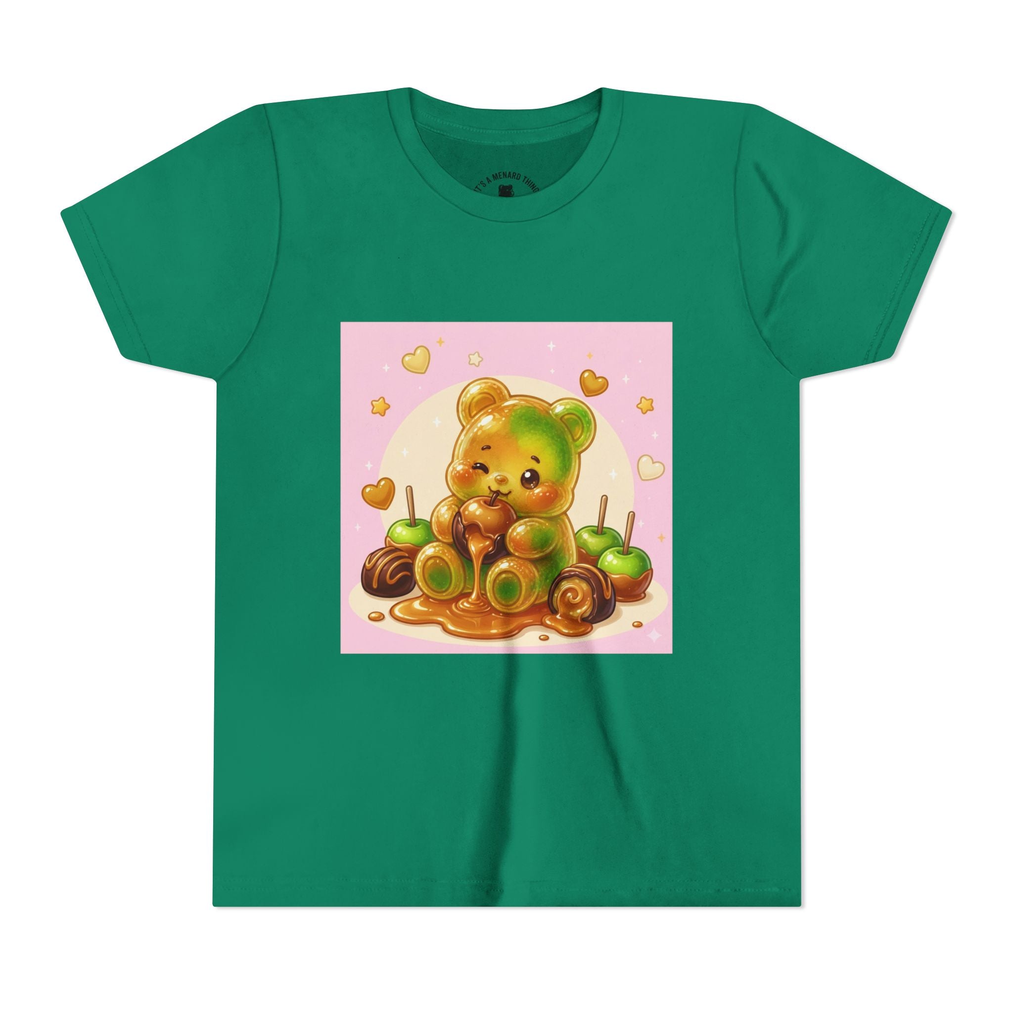 Caramel Apple Gooey Gummy Bear Graphic Kids T-Shirt