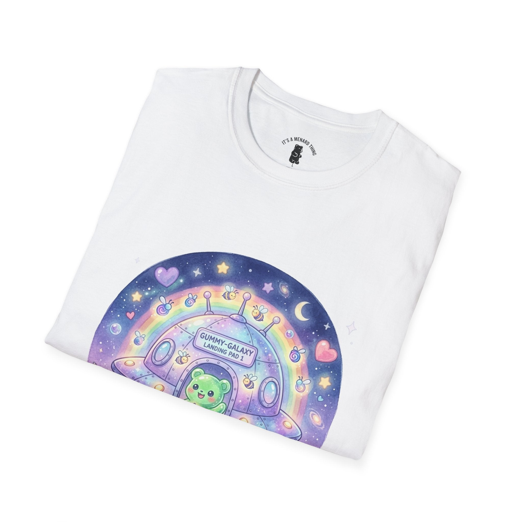 Alien Spaceship, Green Gooey Gummy Space Friend— Kawaii UFO Design
