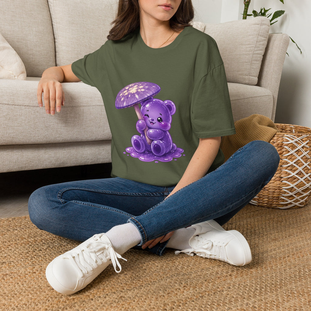 Purple Cortinarius Violaceus Mushroom Oozy Bear Special- Graphic Shirt