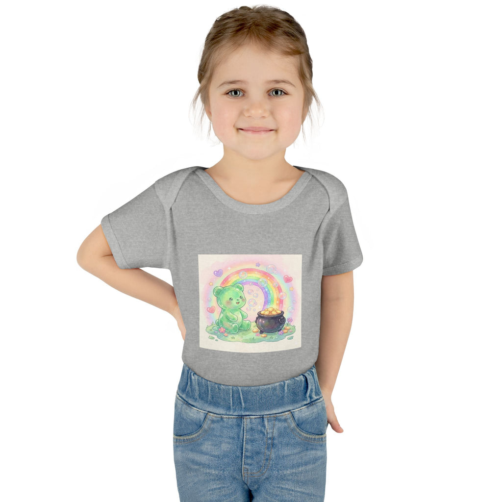 Rainbow Gooey Gummy Bear Found Inner Treasure – Cute St. Patrick’s Day Luck Baby Onesie