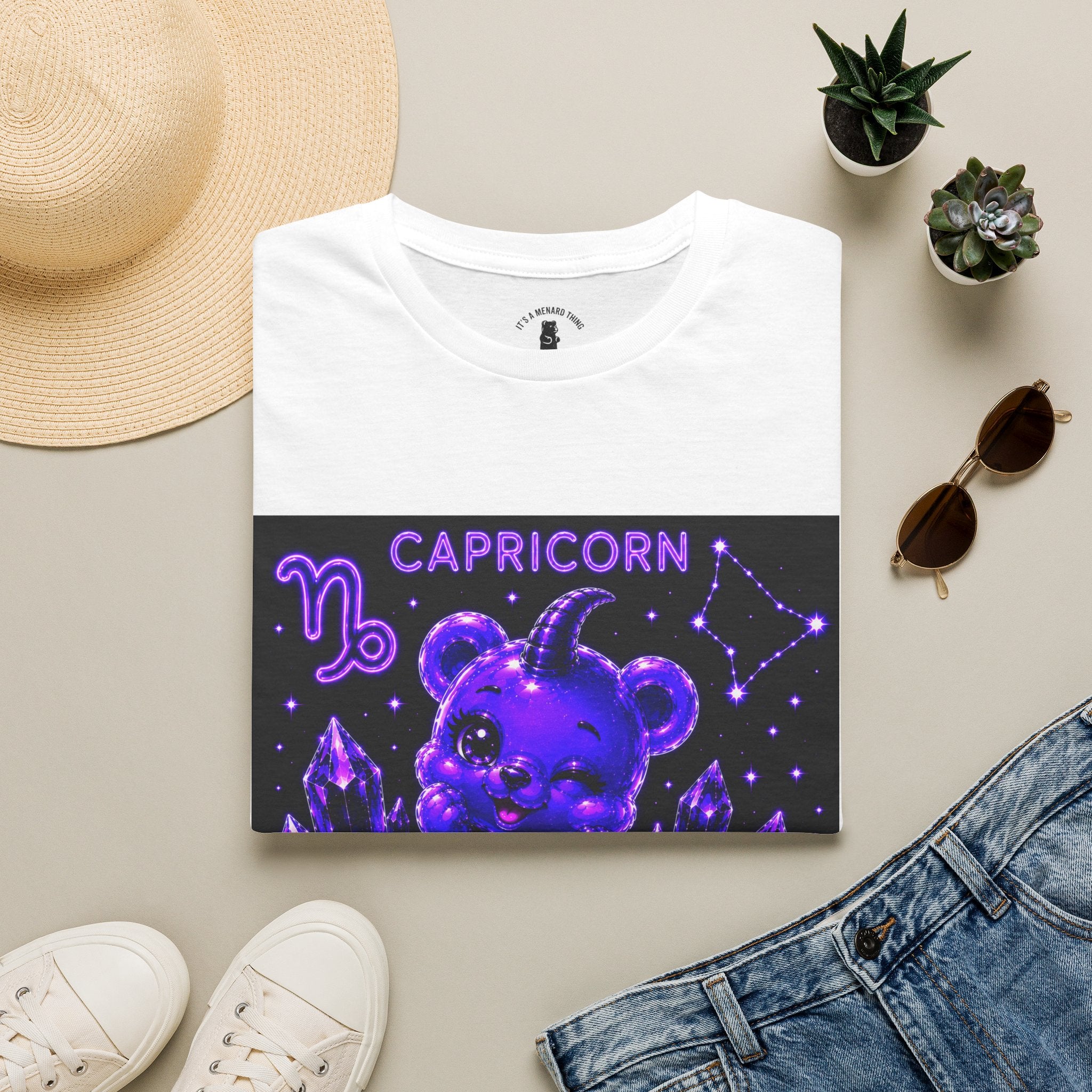 Capricorn Zodiac Constellation Oozy Bear Friend- Graphic Shirt