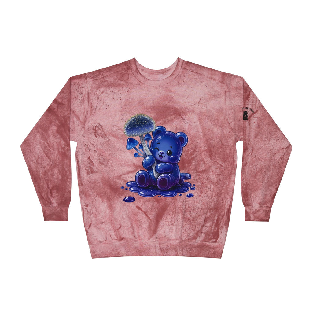 Special Pretty Blue Mushroom, Gooey Gummy Bear Friends -Kawaii Graphic Sweatshirt