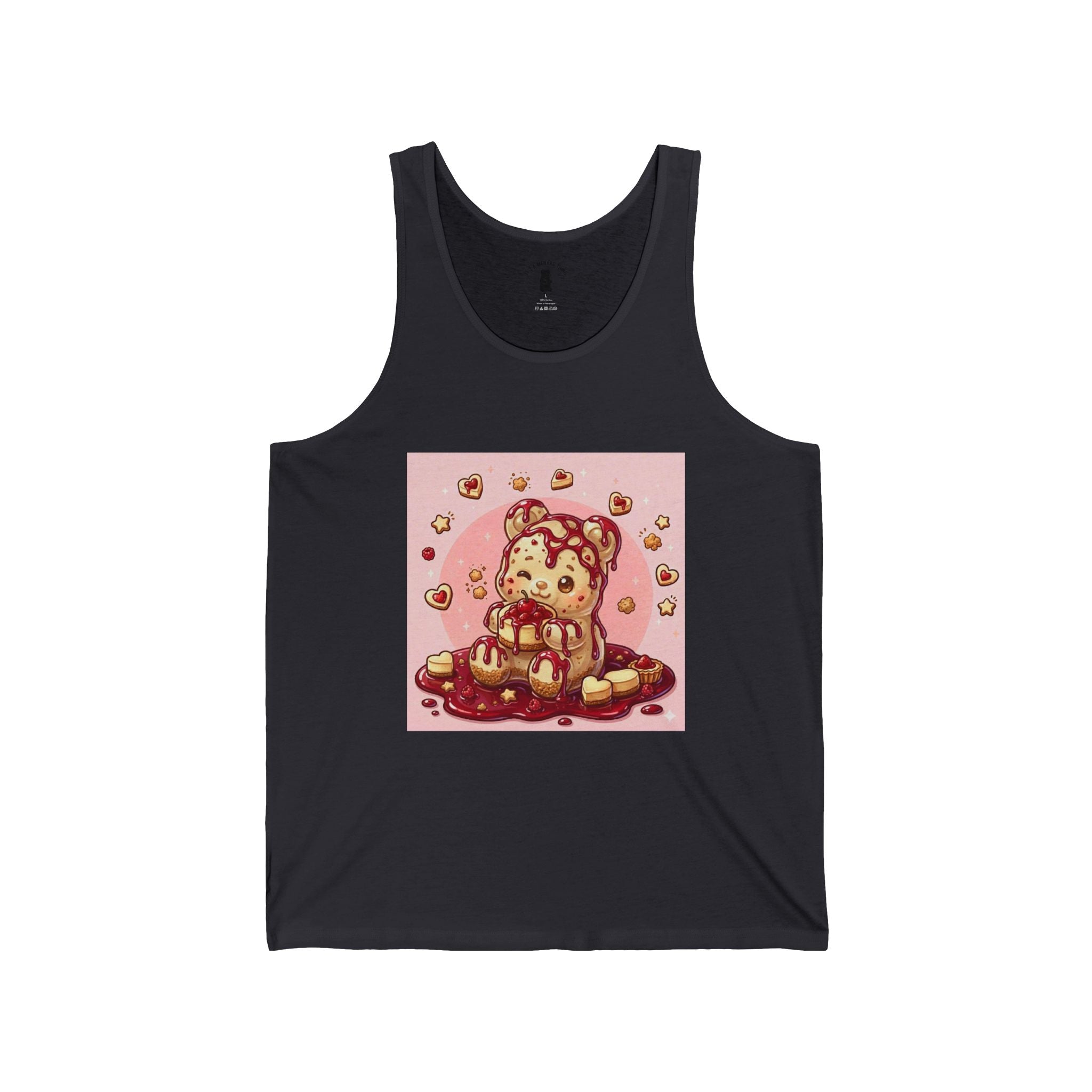 Surprise Me, Raspberry Cheese Cake Gooey Gummy Bear — Cute Graphic Tank Top