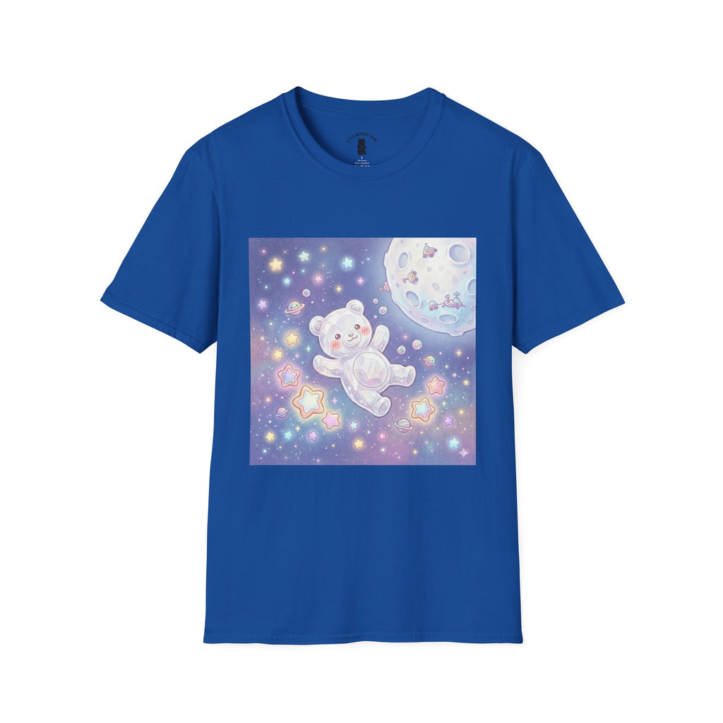 Float Me To The Moon, Crytal White Gooey Gummy Bear — Pastel Graphic T-Shirt