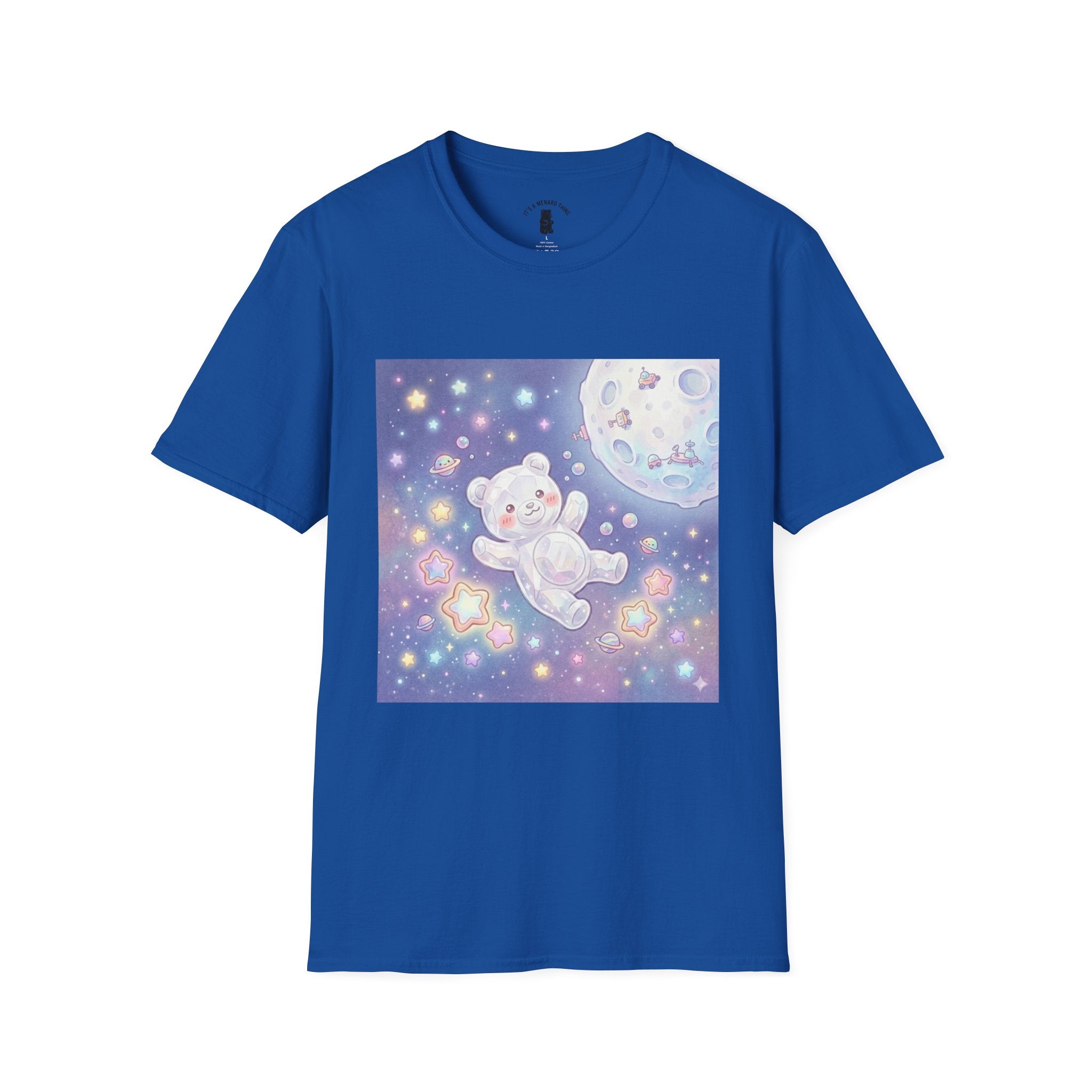 Float Me To The Moon, Crytal White Gooey Gummy Bear — Pastel Graphic T-Shirt