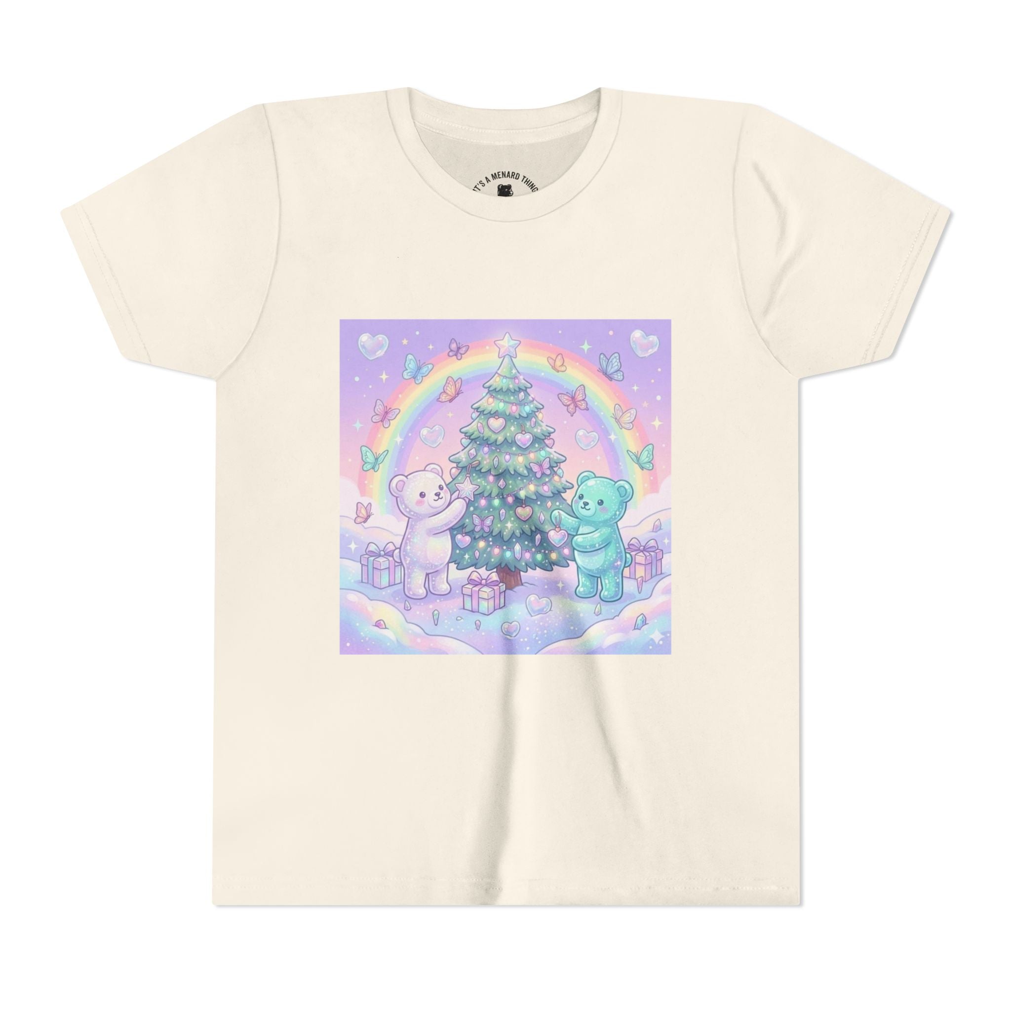 Gooey Gummy Bears Decorating Christmas Tree with Rainbow | Holiday Youth Shirt