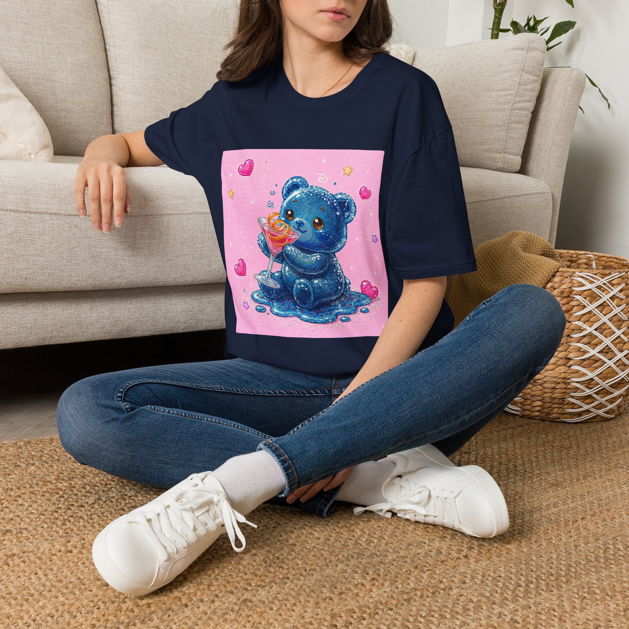 Special Cosmo Delight, Blue Oozy Boozy Gummy Bear Drinking Pal- Graphic Shirt
