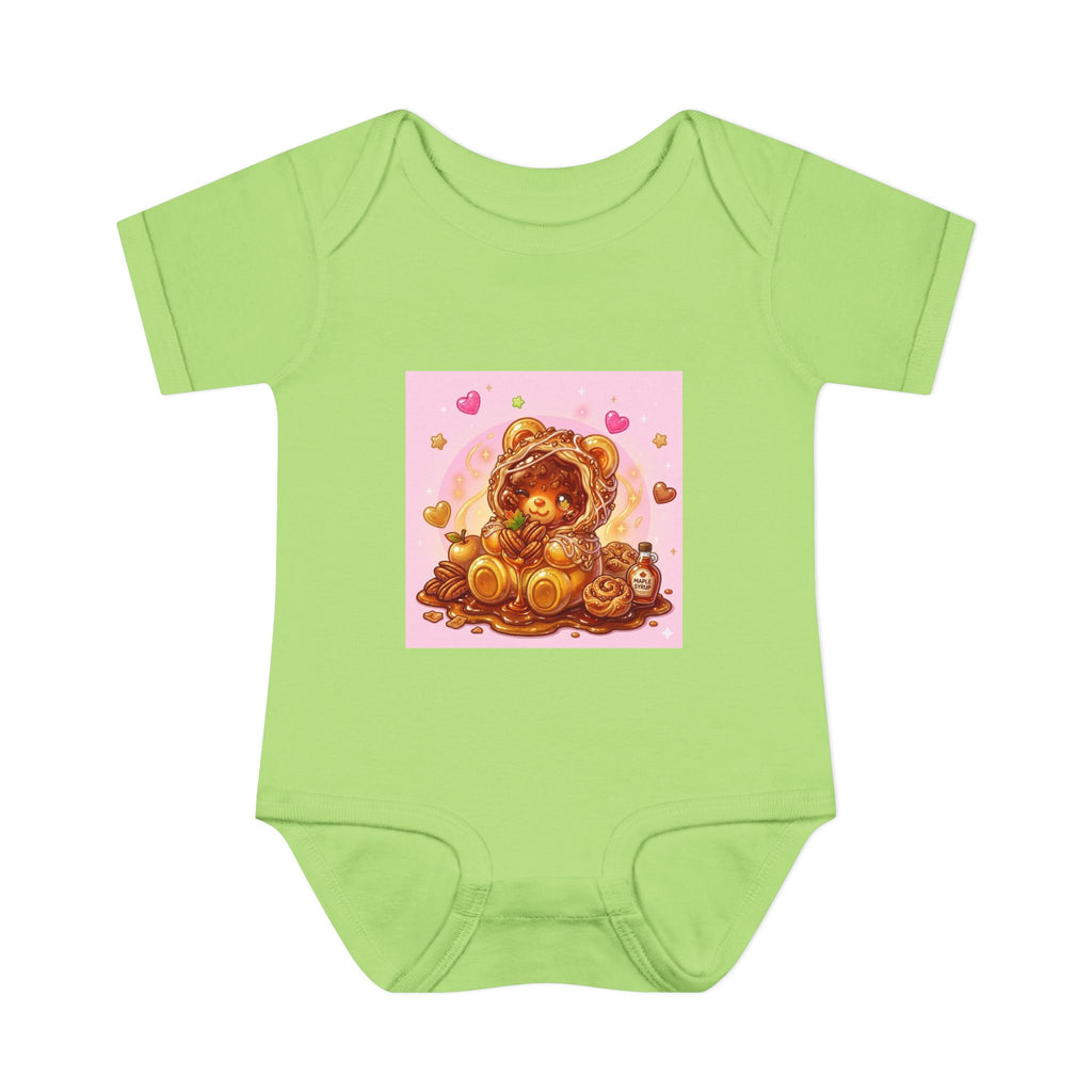 Maple Pecan Danish Gooey Gummy Bear in Puff PJs Baby Onesie