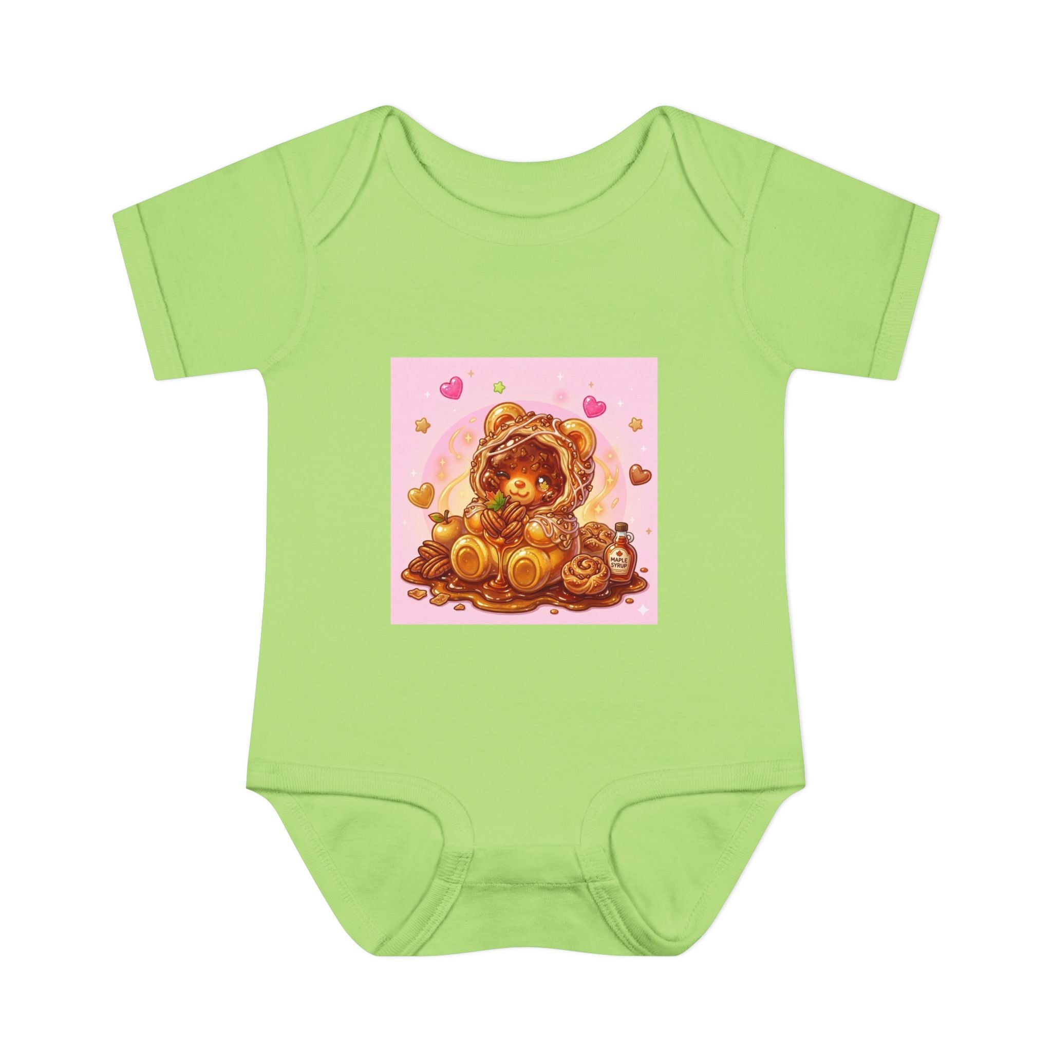 Maple Pecan Danish Gooey Gummy Bear in Puff PJs Baby Onesie