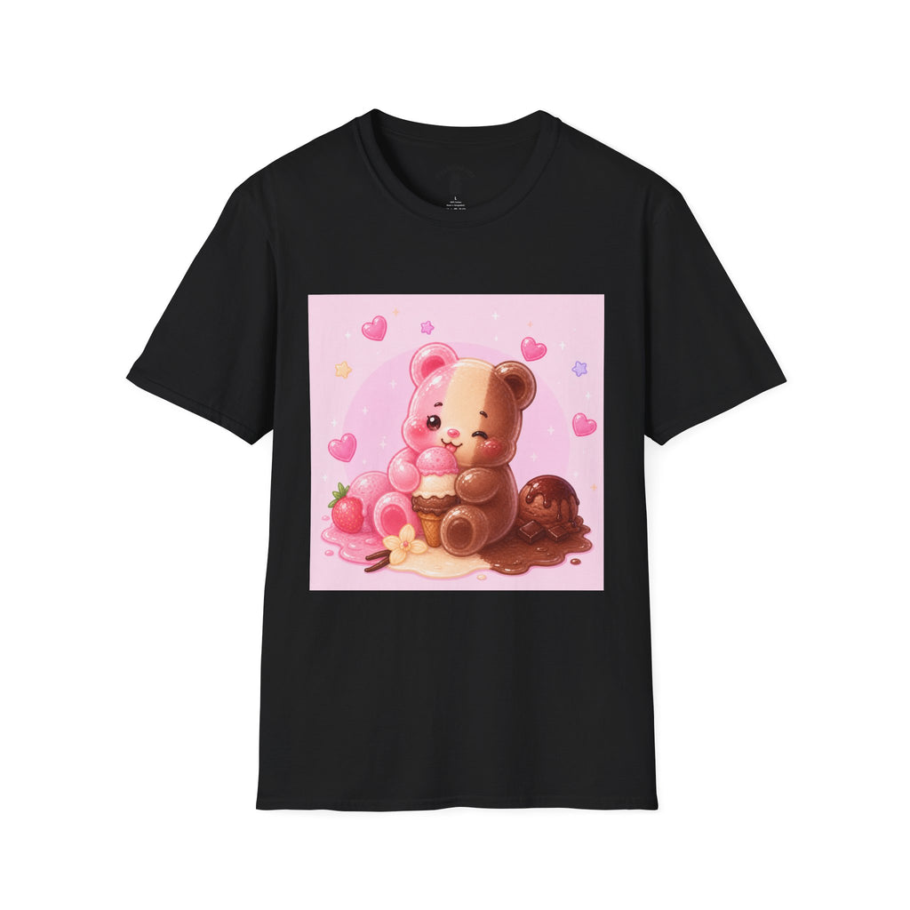 Kawaii Neapolitan Gooey Gummy Bear — Cute Heart Dessert Graphic Tee