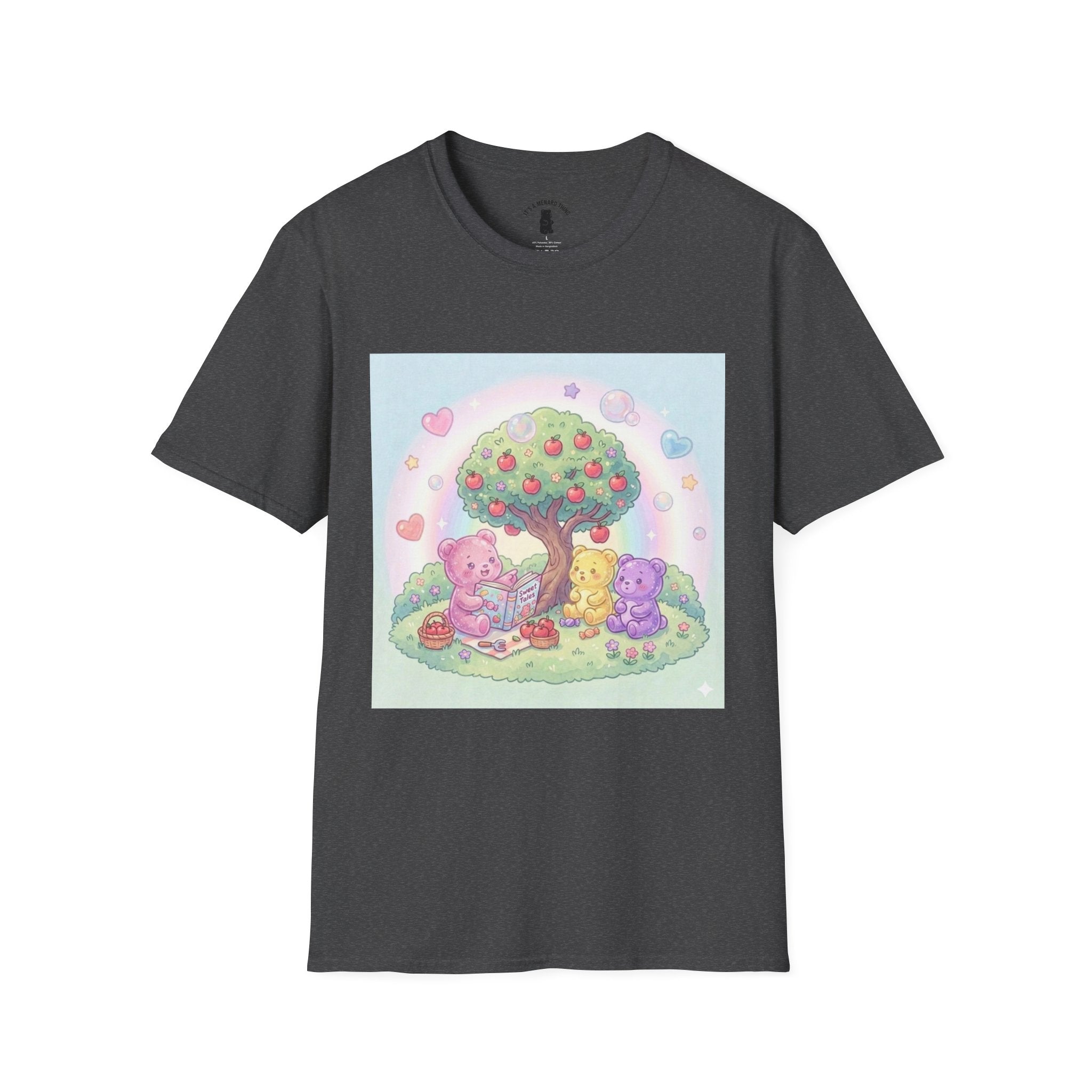 Story time with Friends, Gooey Gummy Bears— Kawaii Graphic T-Shirt