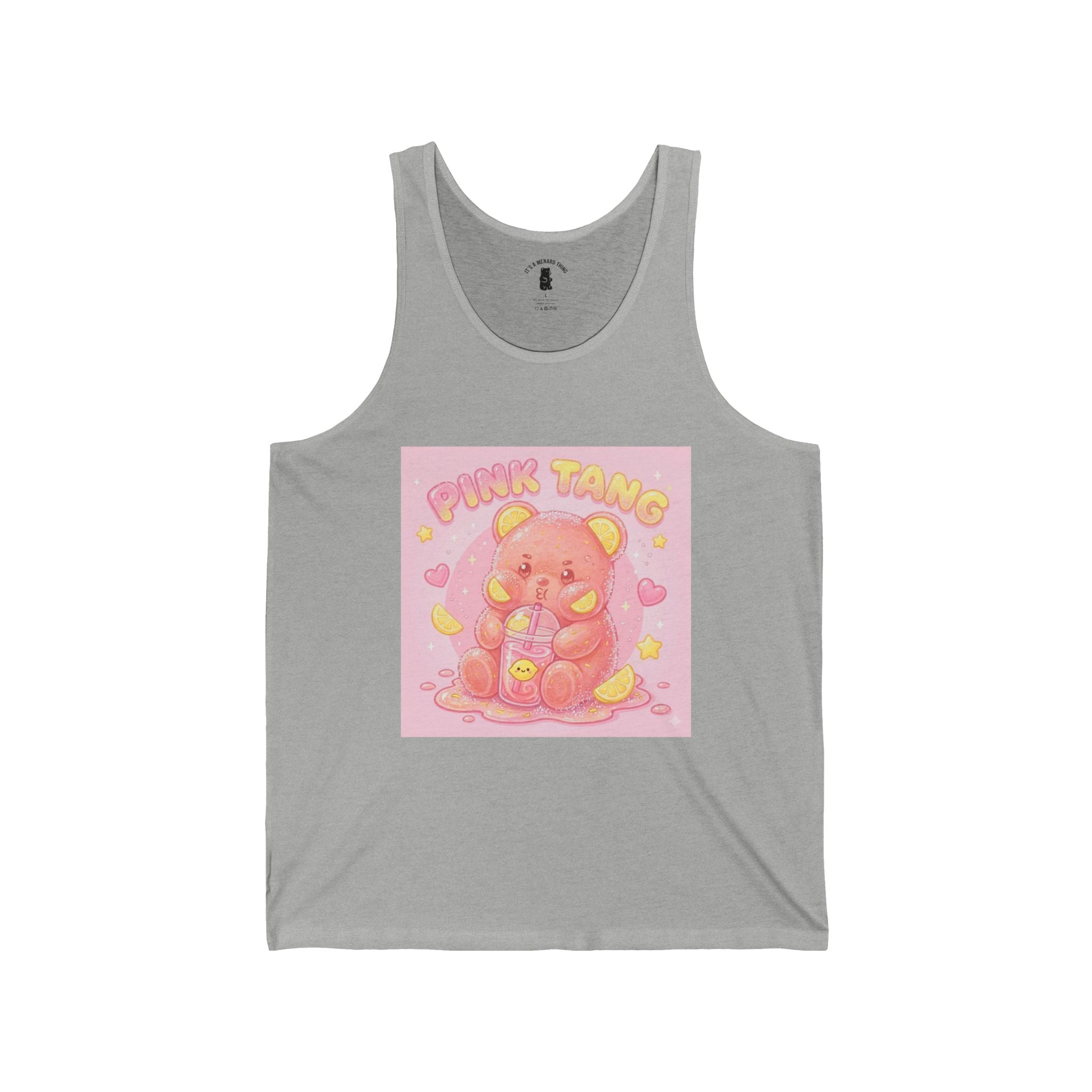 "Pink Tang" Sour Pink Lemonaid Gooey Gummy Bear - Kawaii Graphic Tank Top