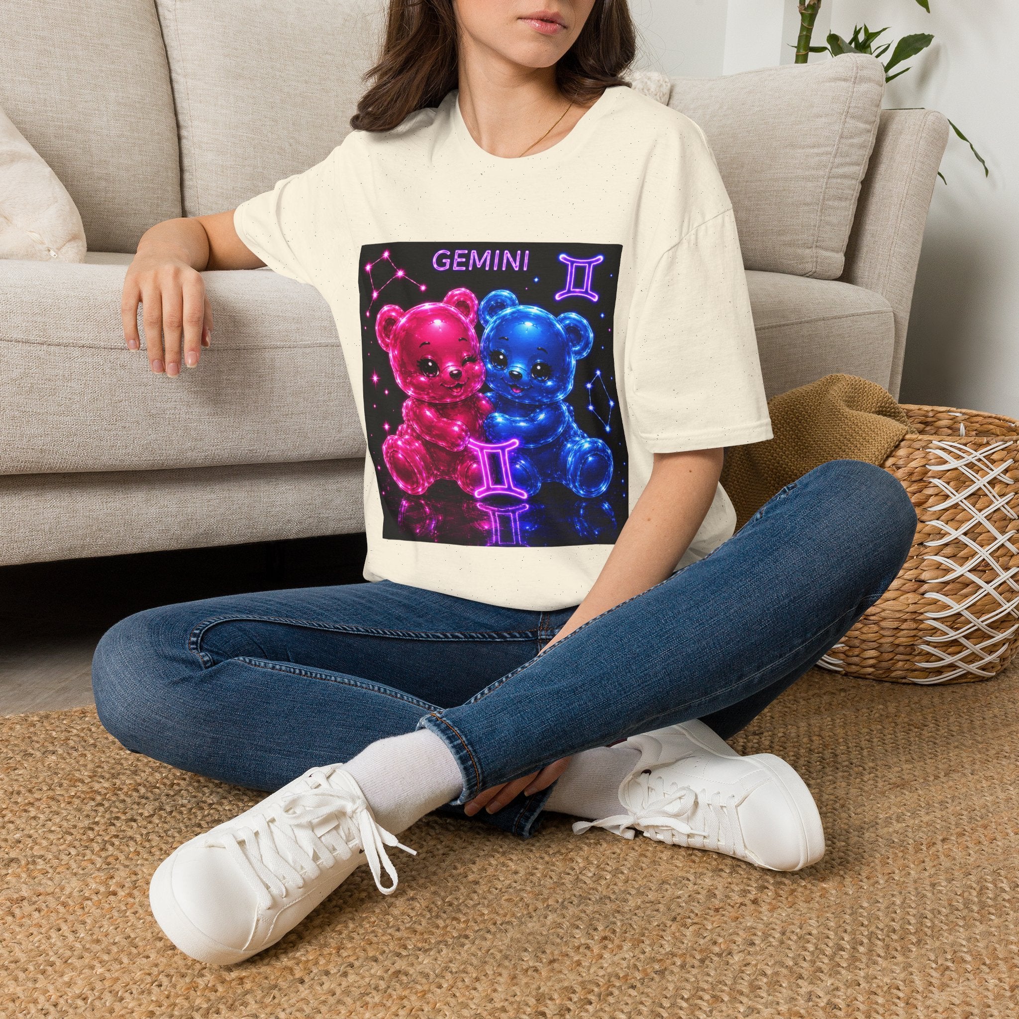 Gemini Astrology Oozy Bear Dou Friends, Special Addition Zodiac Sign- Graphic Shirt
