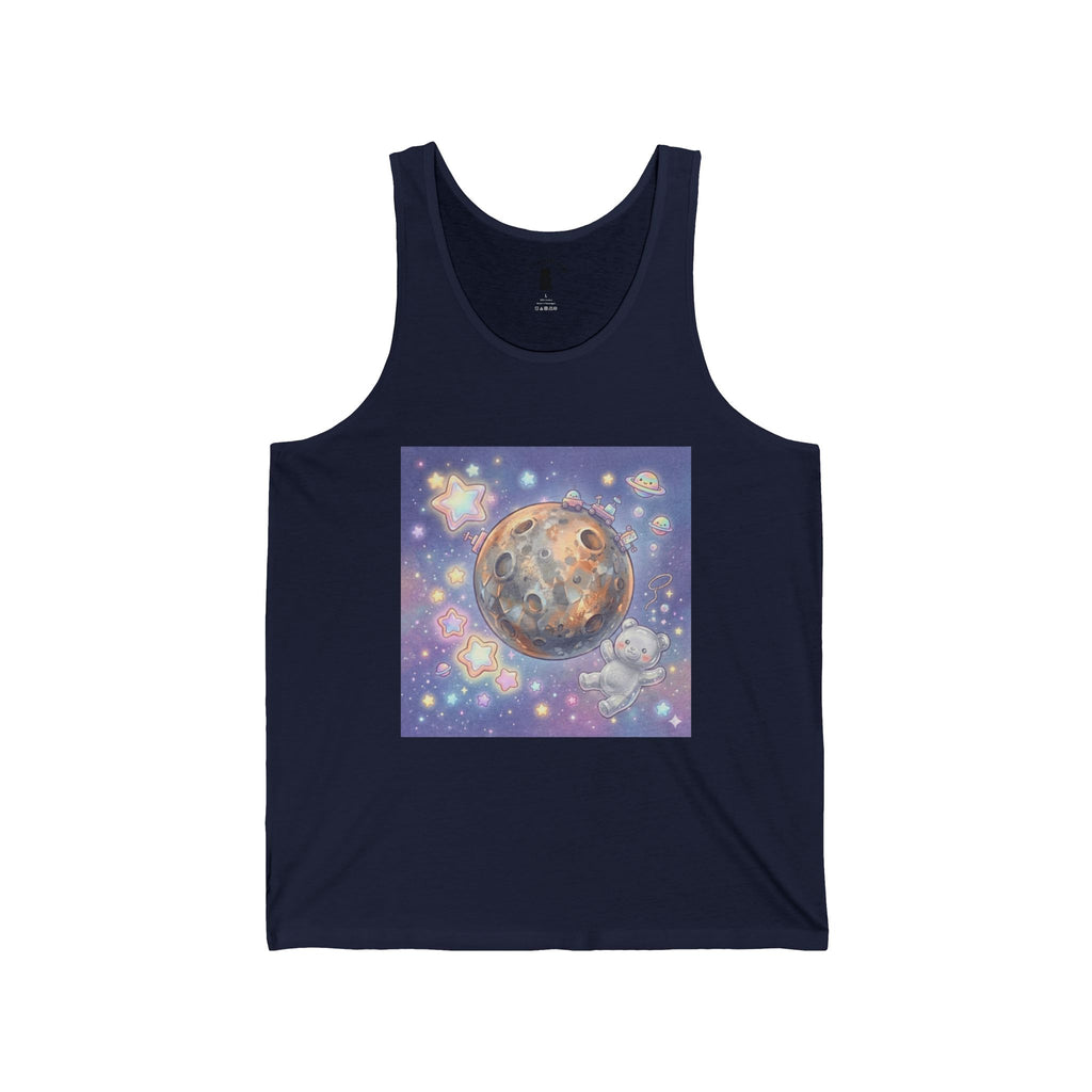 Think of Me and Say Mercury, Special Silver Gooey Gummy Bear — Kawaii Illustration Tank Top