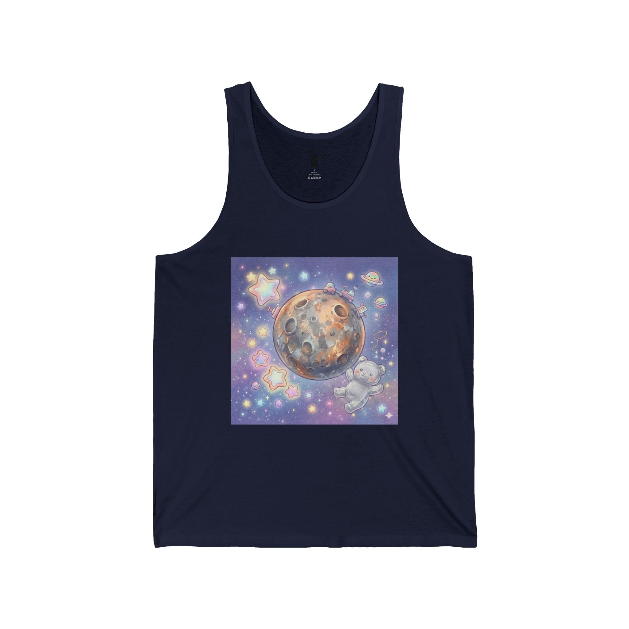 Think of Me and Say Mercury, Special Silver Gooey Gummy Bear — Kawaii Illustration Tank Top