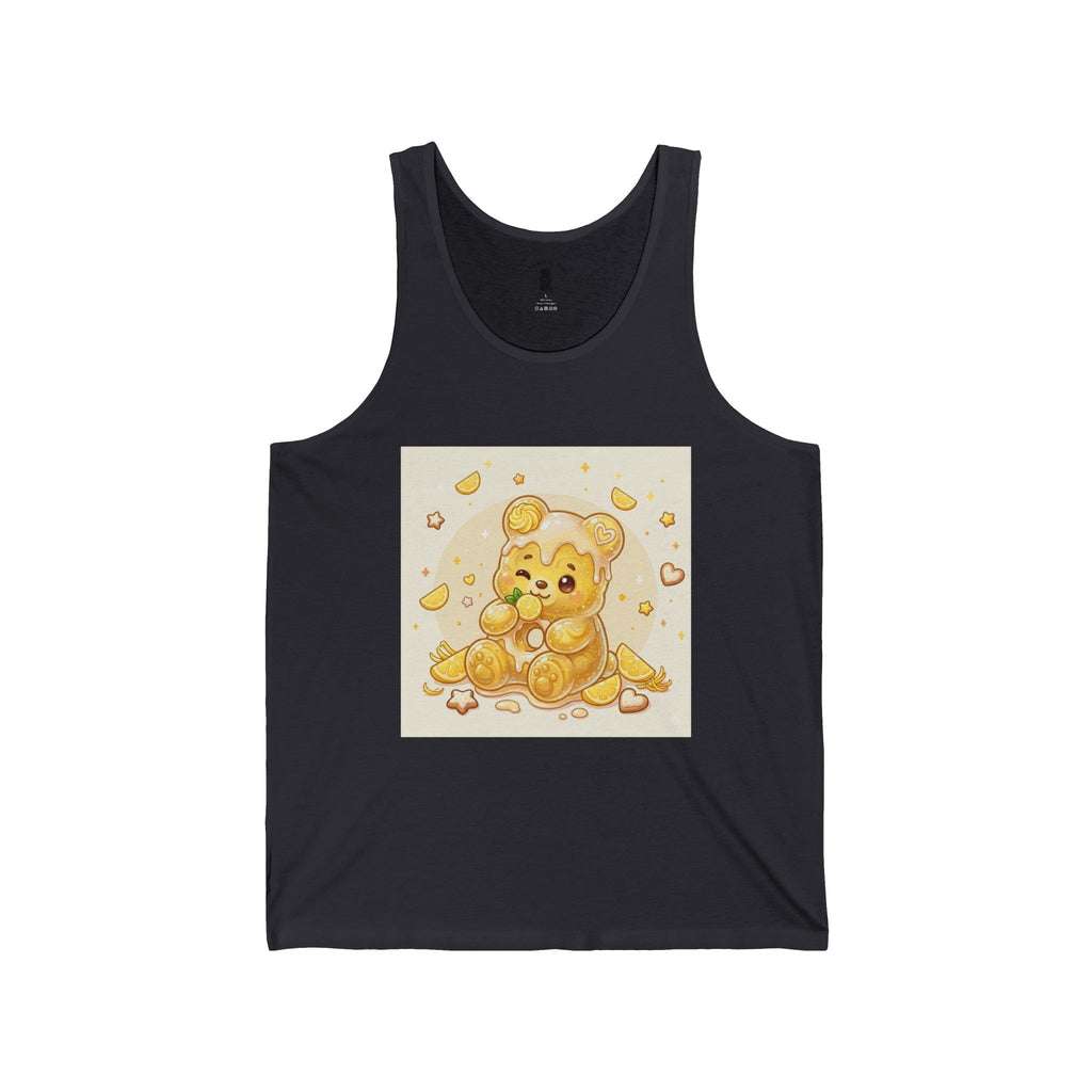 Frosted Glazed Lemon Bunt Cake, Golden Gooey Gummy Bear— Cute Graphic Tank Top