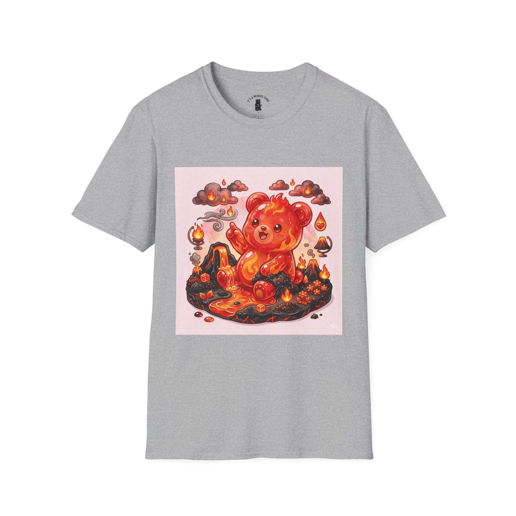 Elemental, Fire Style Volcano Red Gooey Gummy Bear — Cute Graphic T-Shirt