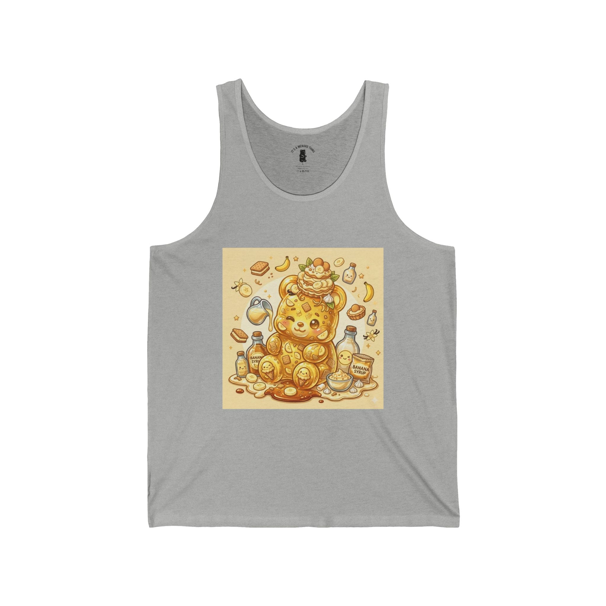 Banana Pudding & Vanilla Crackers, Exotic Gooey Gummy Bear — Kawaii Graphic Tank Top