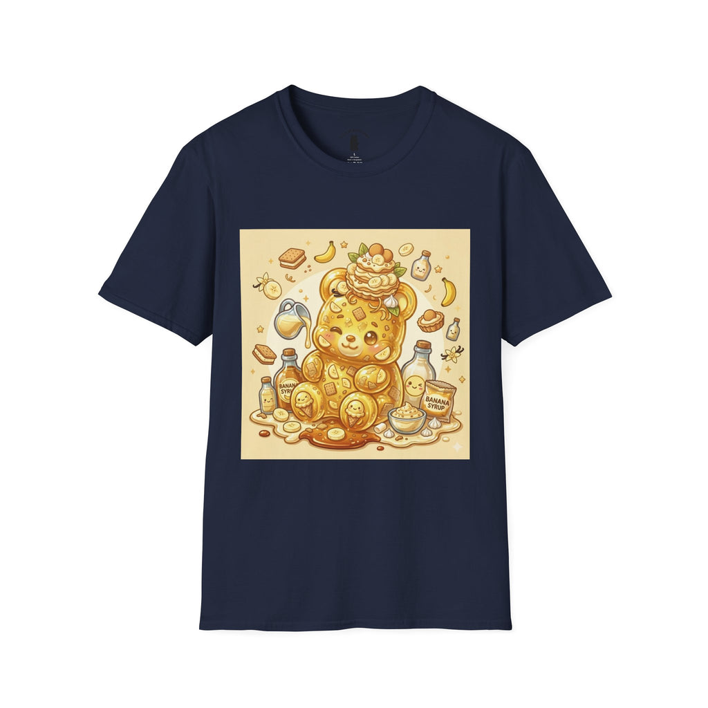 Banana Cream Pudding & Vanilla Cookies, Gooey Gummy Bear — Cute Cartoon T-Shirt