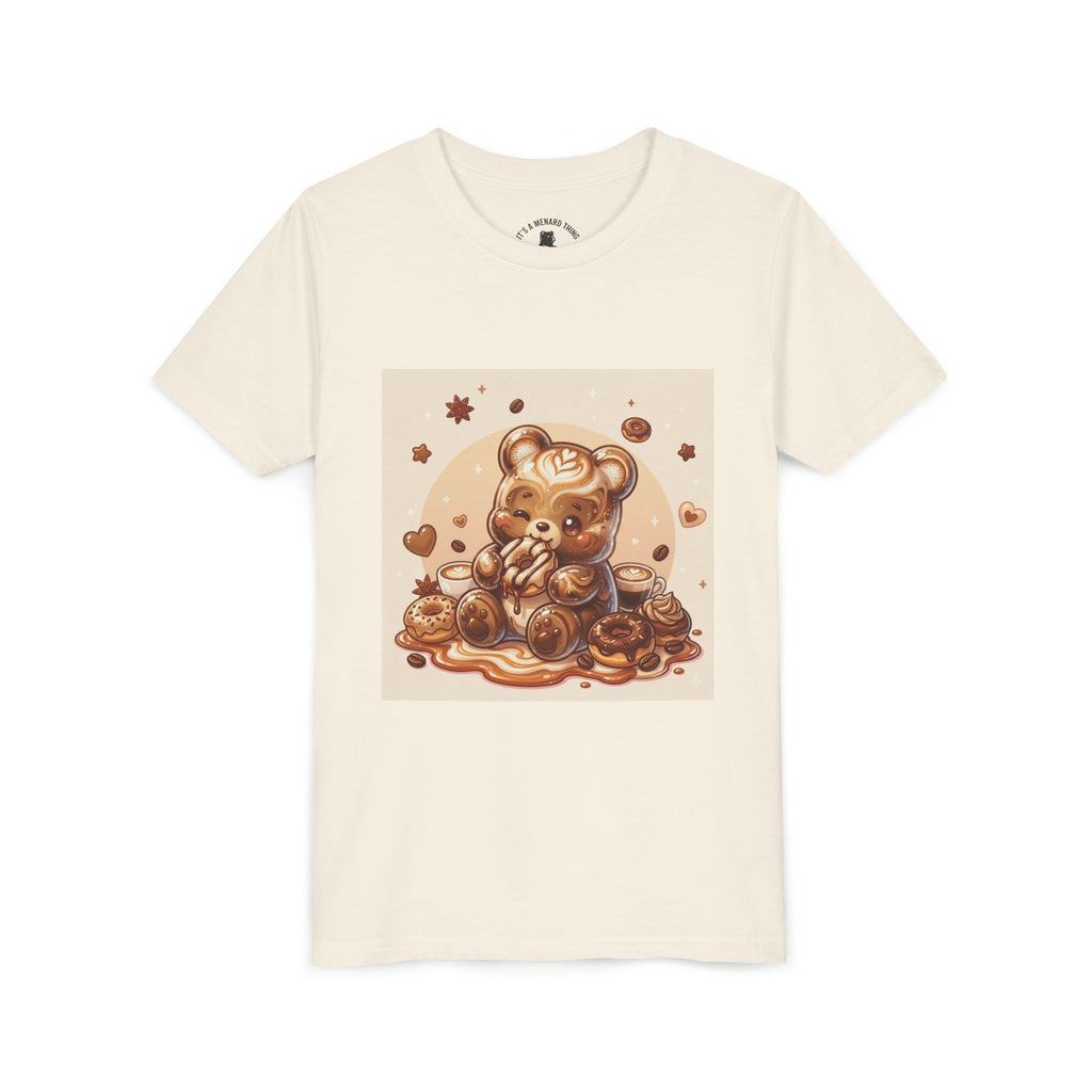 Coffee & Donuts Gooey Gummy Bear Graphic Kids Shirt