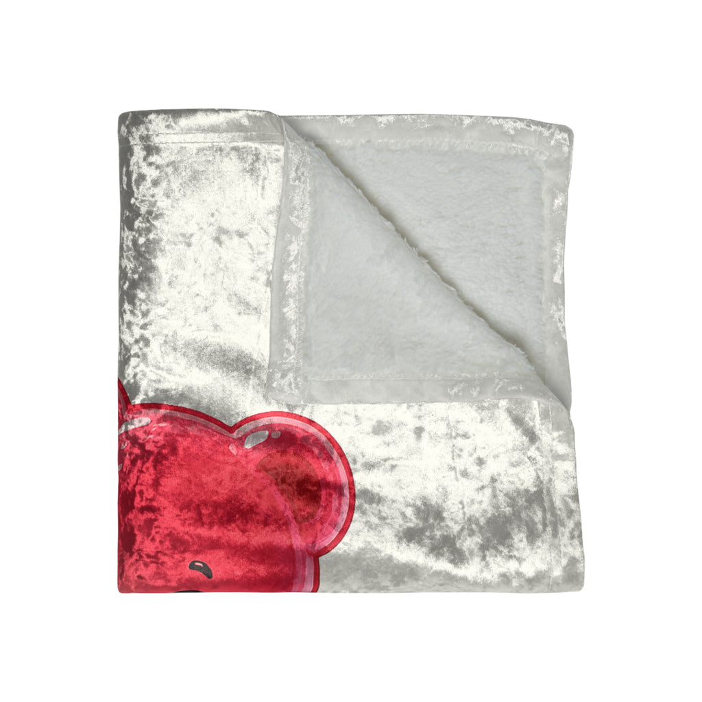 White Stargazer, Red Gooey Gummy Bear-Graphic Velvet Blanket