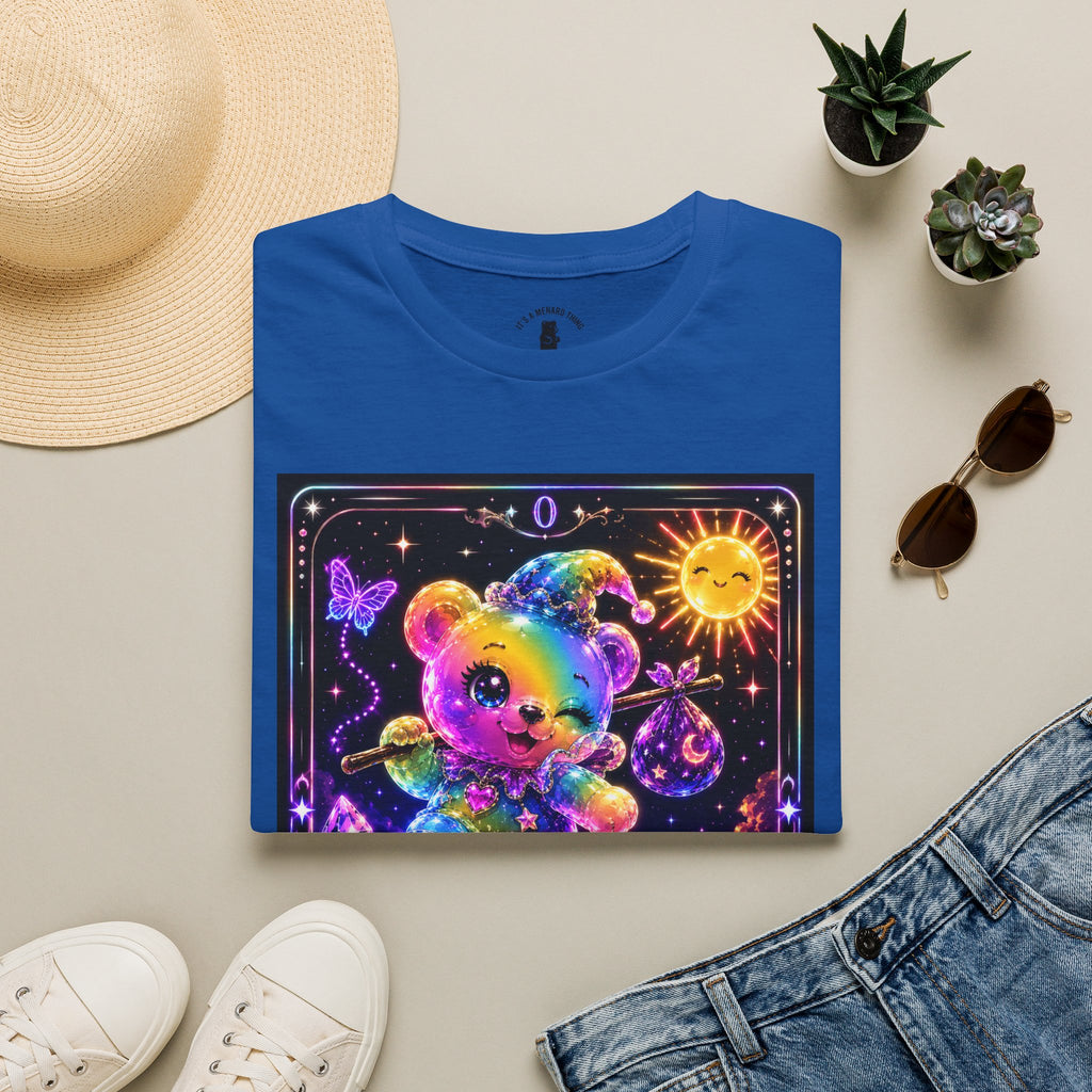The Fool Tarot Colorful Rainbow Oozy Bear Friend- Cute Graphic Shirt