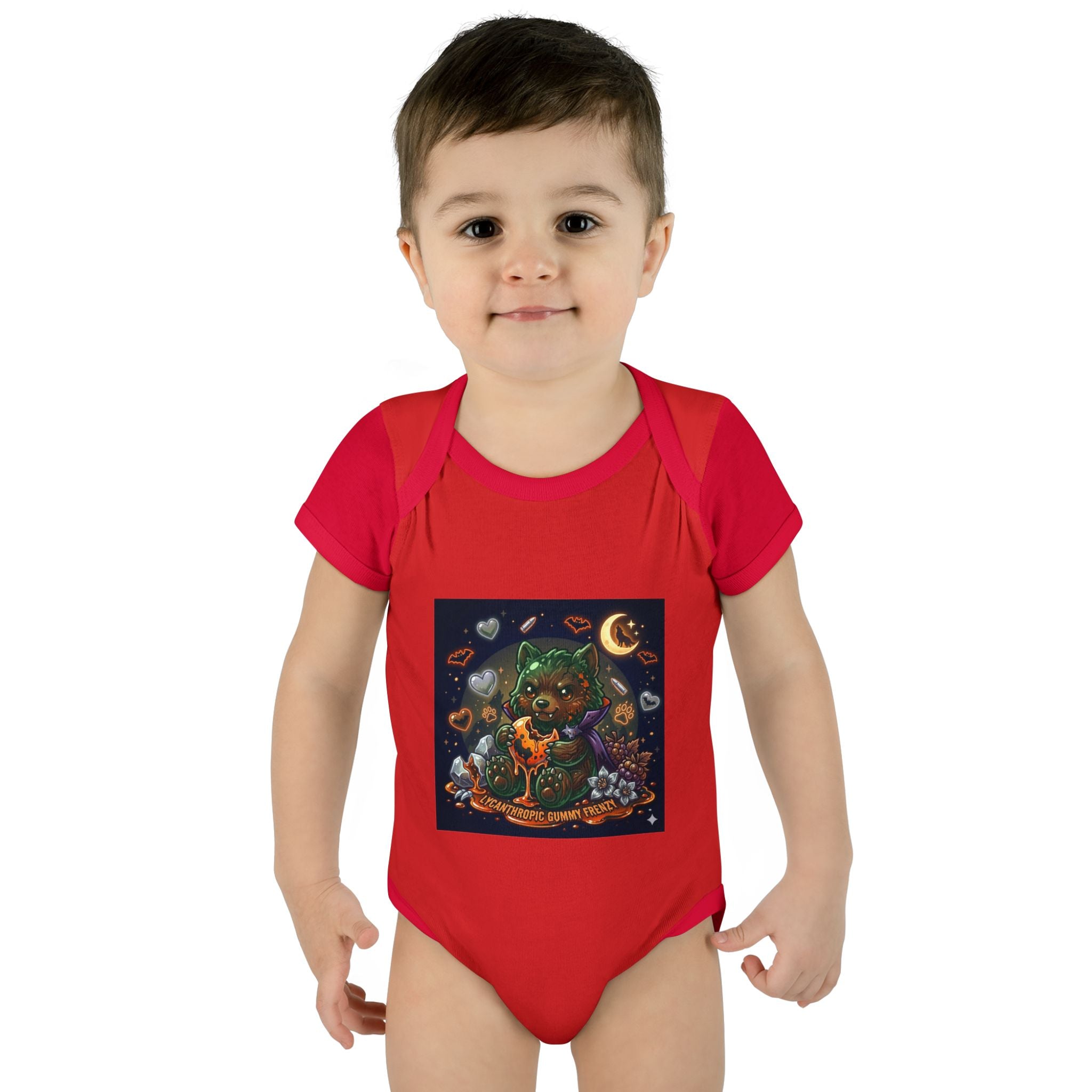Baby Bodysuit — Cute Halloween Werewolf Gooey Bear
