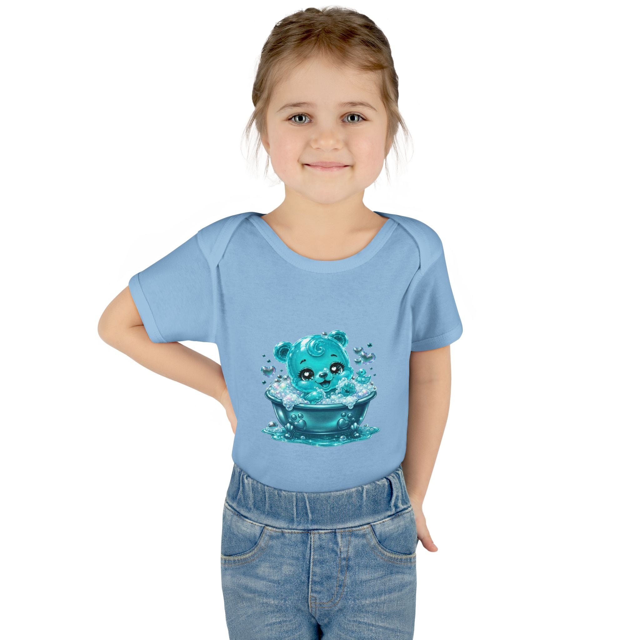 Adorable Bubble Bath Oozy Baby Gummy Bear Cutie Addition- Graphic Onesie