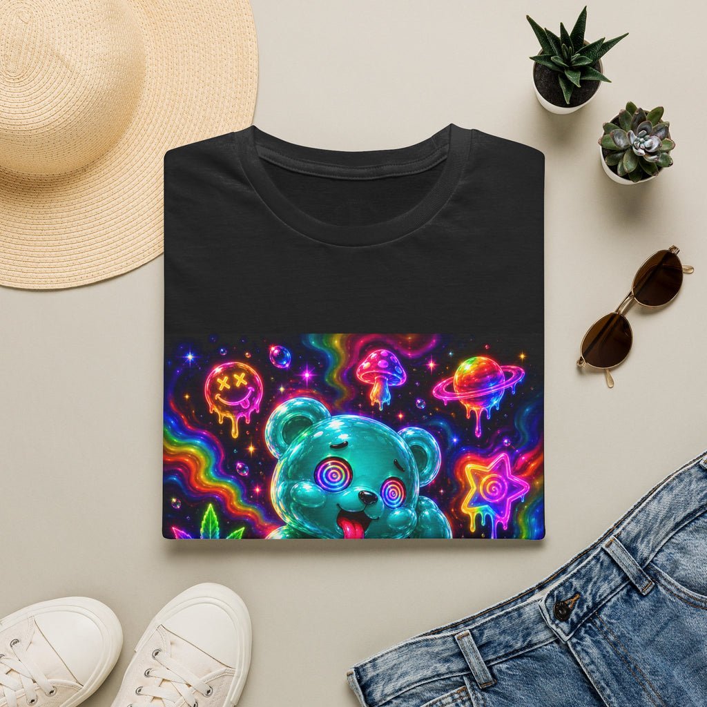 Psychedelic Neon Special Addition Oozy Bear Gummy Friend— Graphic Shirt (Adult Only)