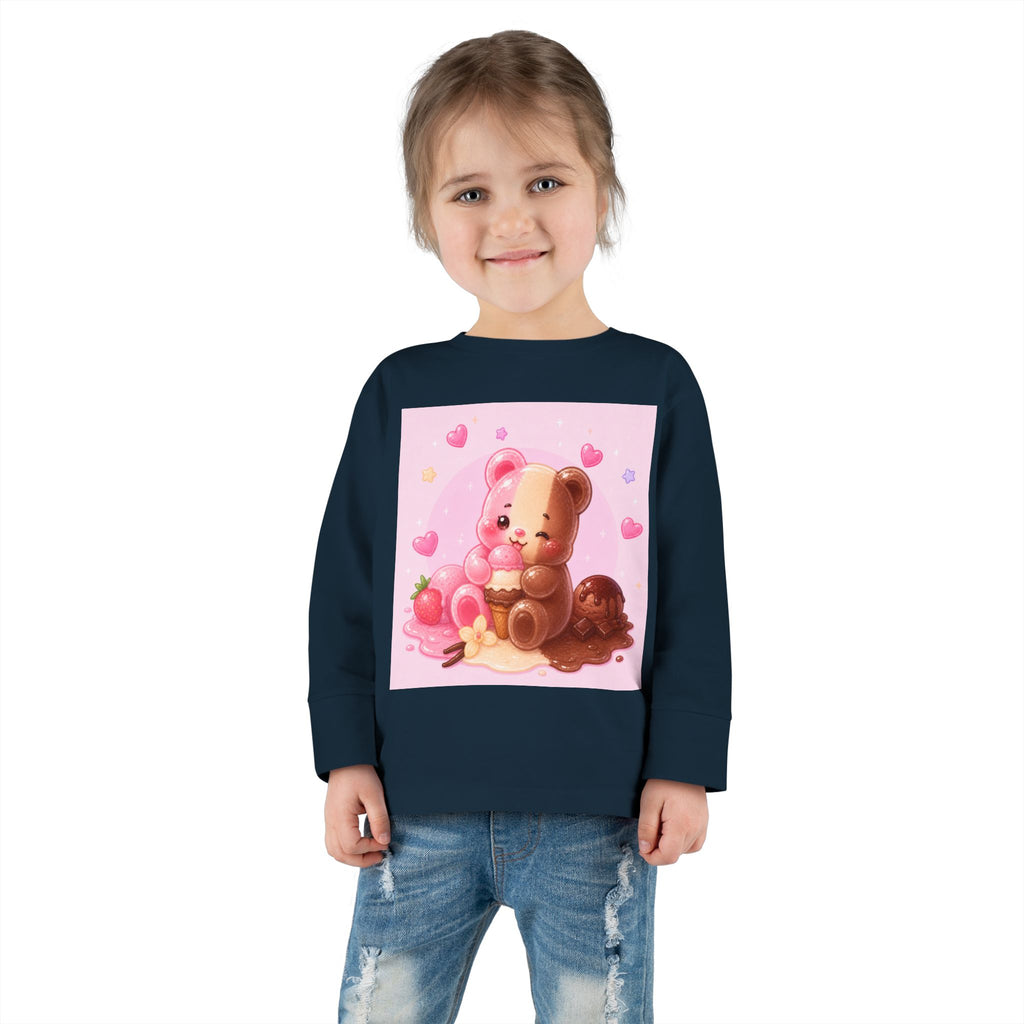 Neapolitan Ice Cream Special, Oozy Bear Gummy Friend- Kids Long Sleeve Shirt